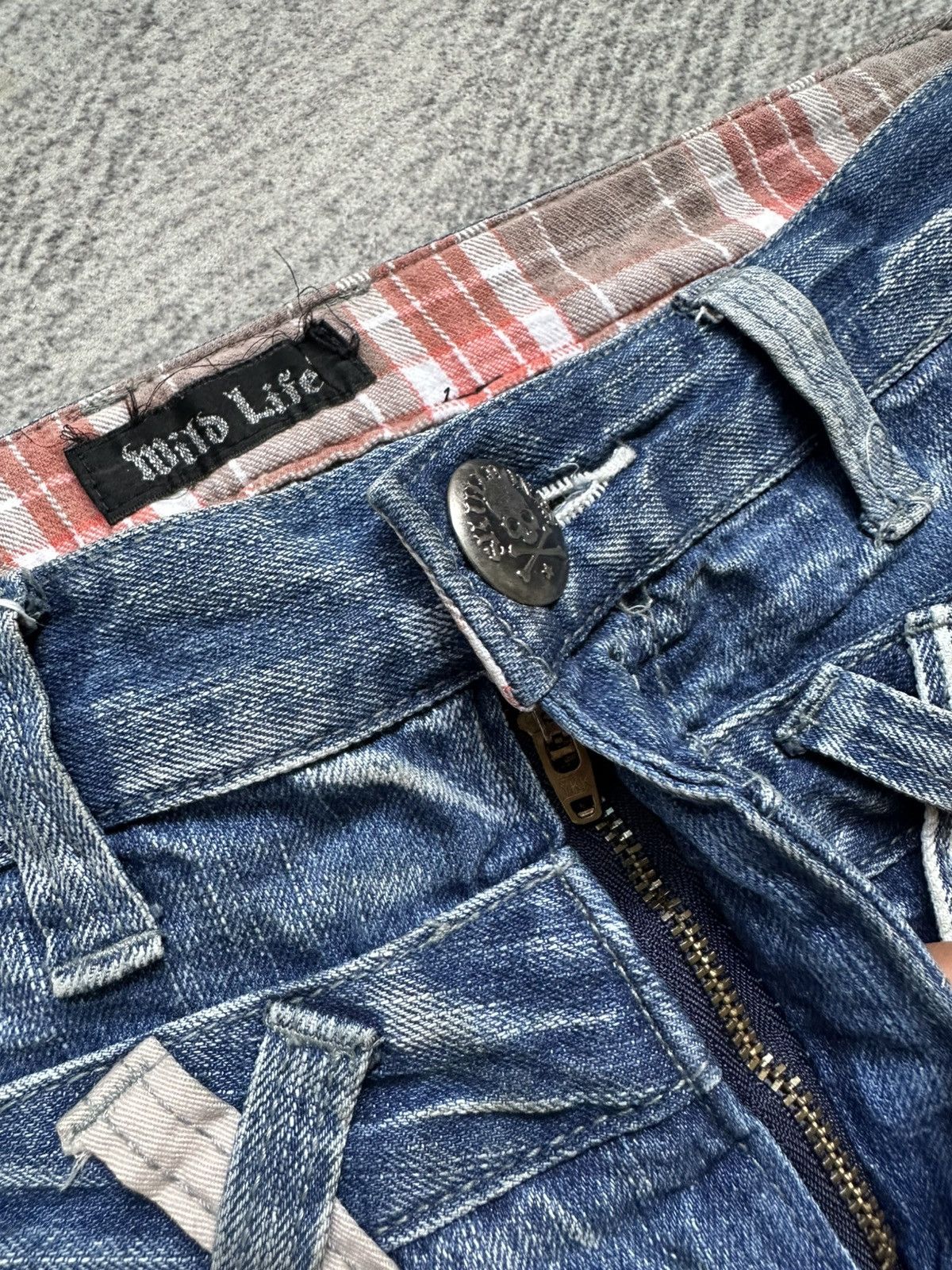 Japanese Brand Vintage Double Waist Wild Life Wash Jeans Size US 34 / EU 50 - 9 Thumbnail