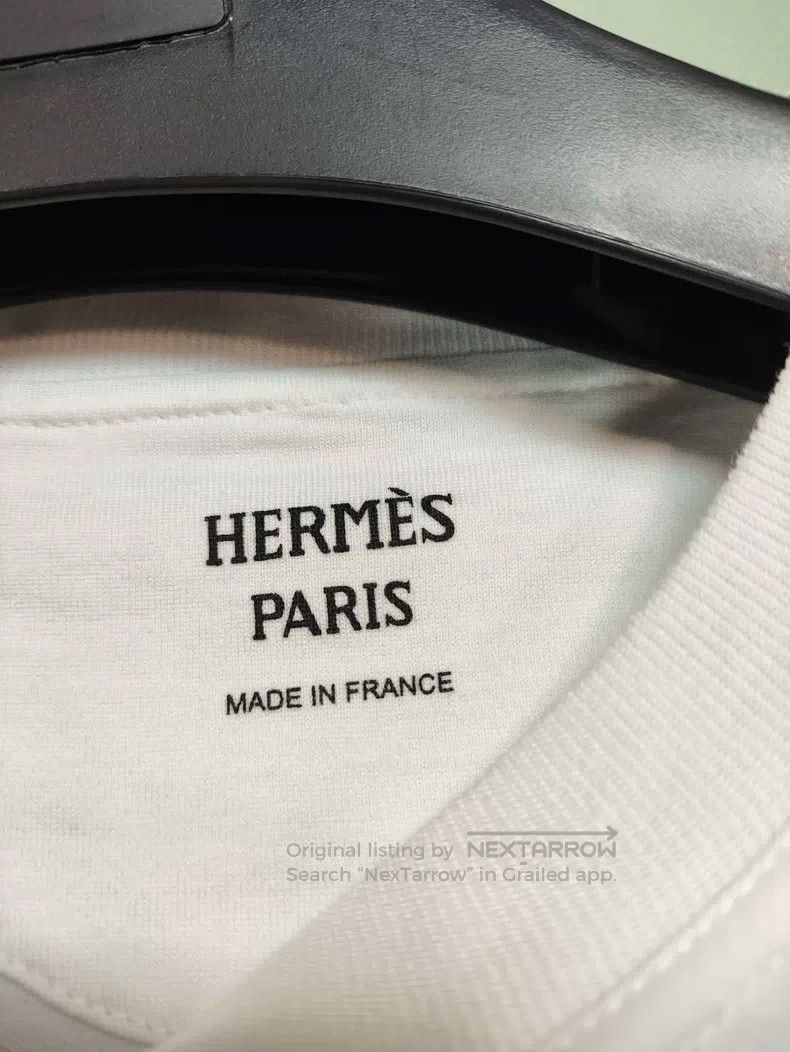 Hermes Hermes White Printed Short Sleeve Size XS / US 0-2 / IT 36-38 - 3 Thumbnail