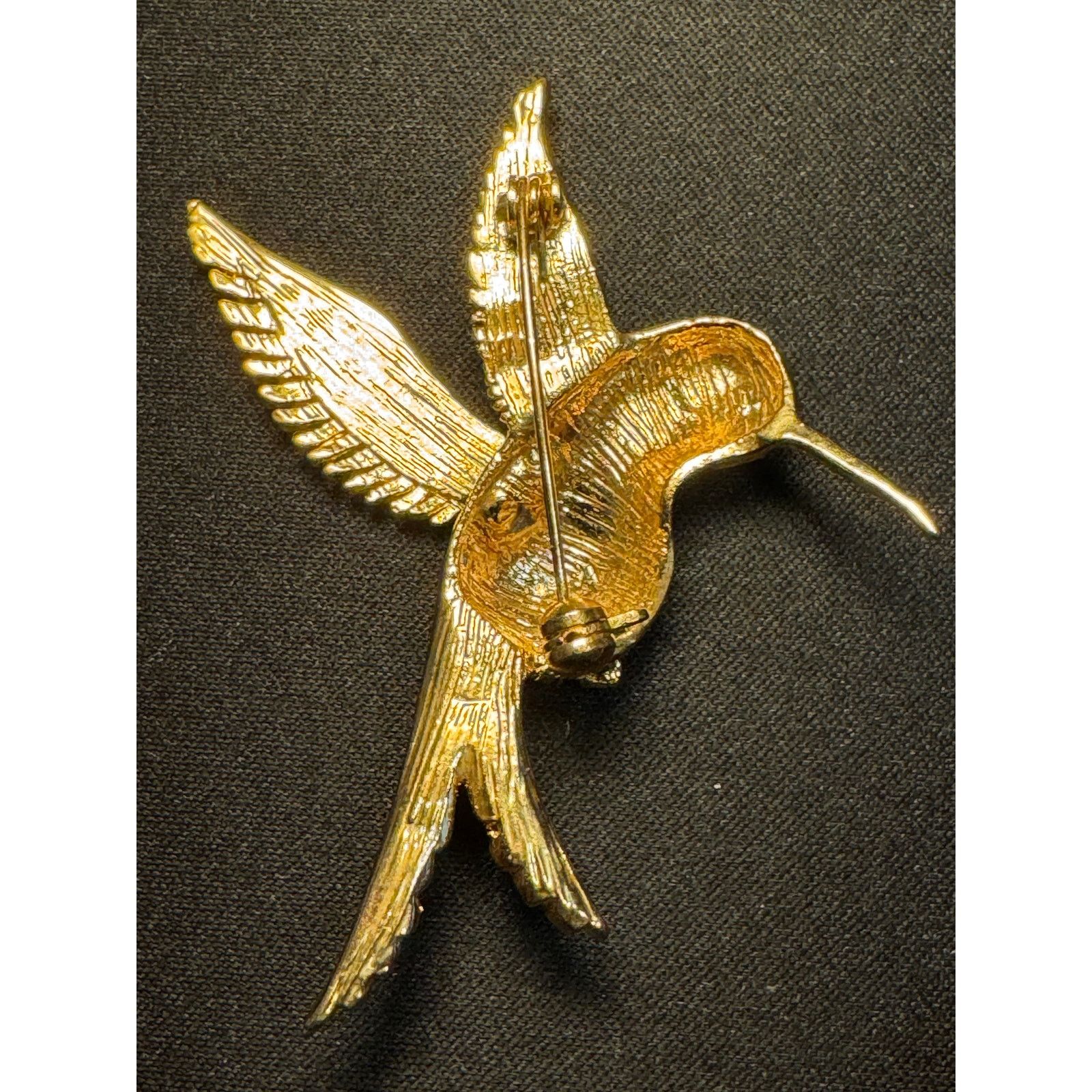 Other Gold Tone Hummingbird Brooch Blue and Green Enamel Size ONE SIZE - 4 Thumbnail