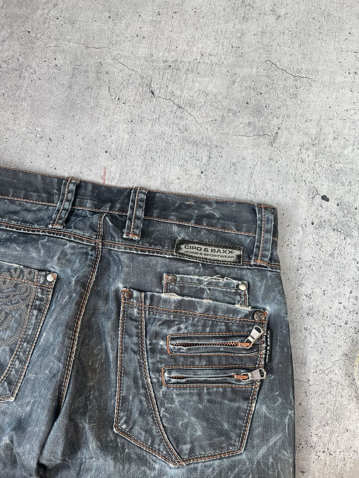 Other Rare Cipo Baxx Embroidered Jeans Pants Japanese Avant Garde Size US 31 - 3 Thumbnail