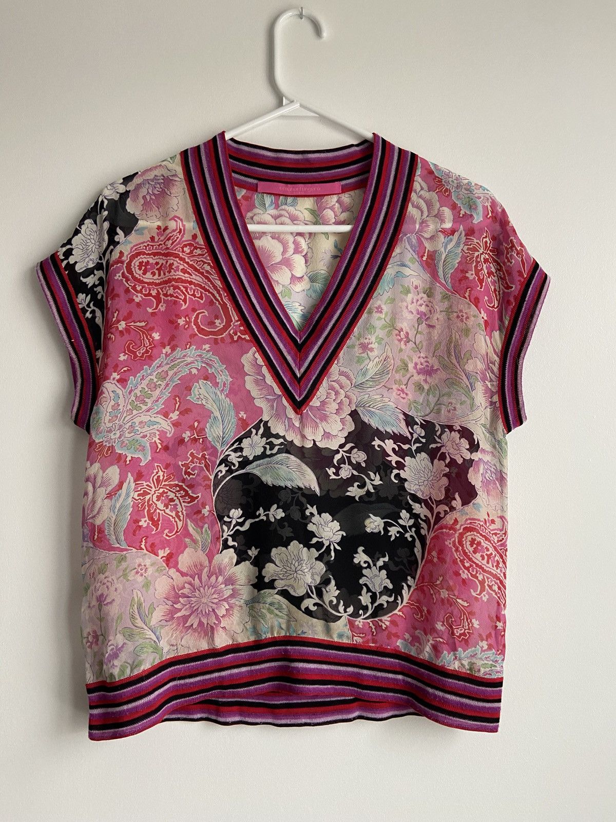 Emanuel Ungaro Emanuel Ungaro Silk Paisley Top Size S / US 4 / IT 40 - 2 Thumbnail