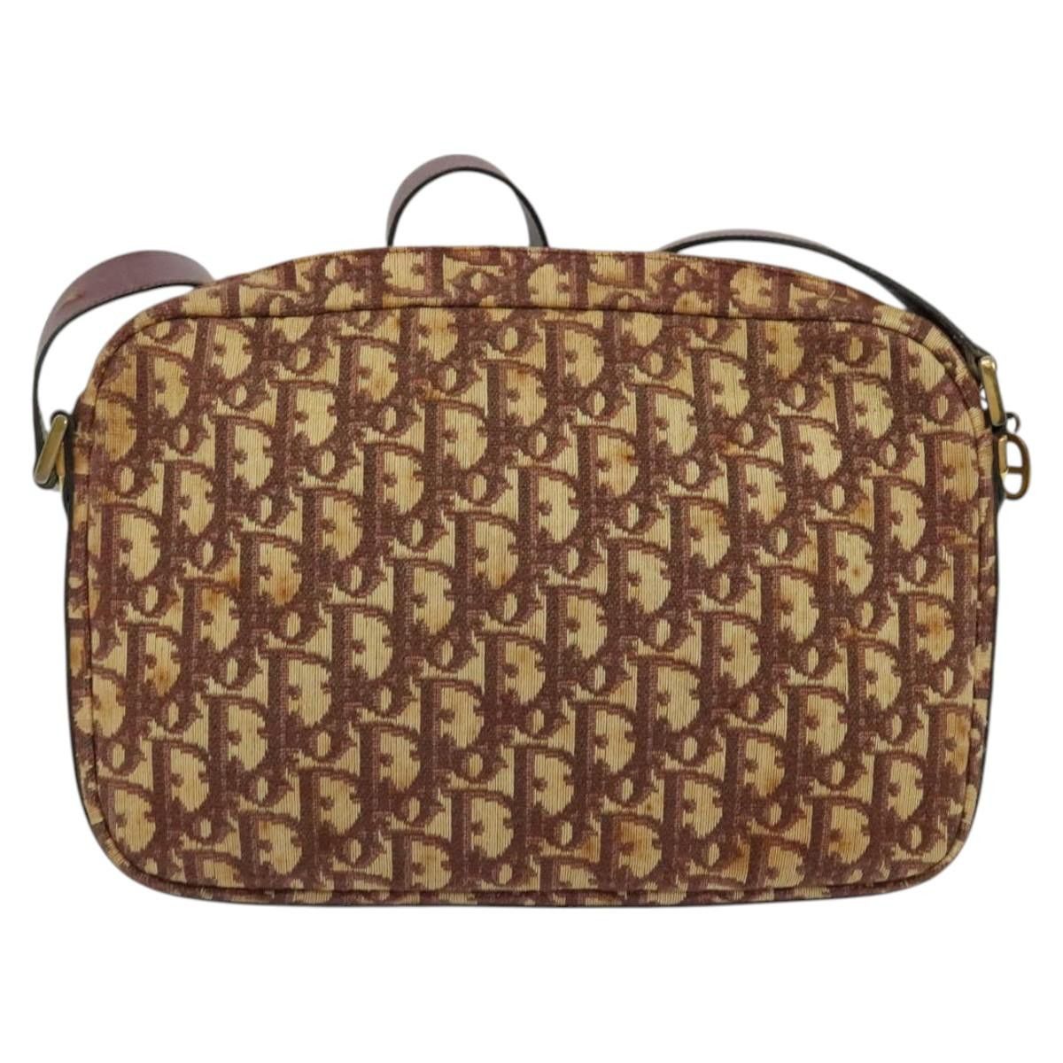 Dior DIOR Trotter Canvas Shoulder Bag Red Gold Size ONE SIZE - 3 Thumbnail