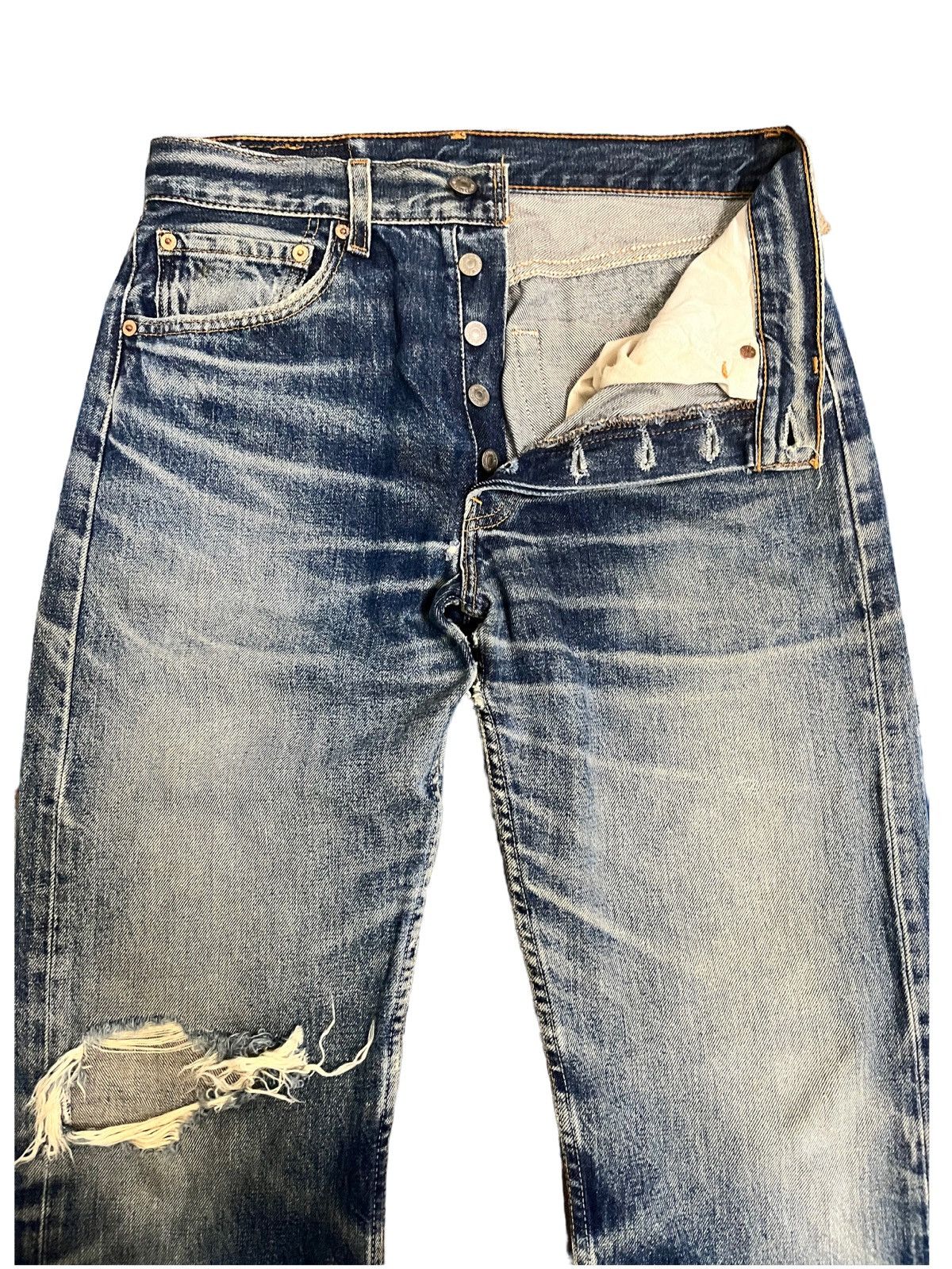 Levi's Vintage Levi’s 501 Dirty Blue Button 553 Jeans Size US 29 - 7 Thumbnail