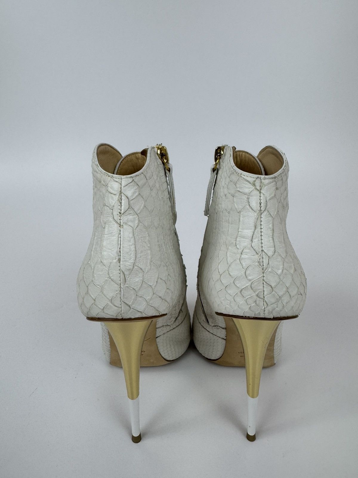 Giuseppe Zanotti Giuseppe Zanotti Open Ankle Boots Leather Stiletto High Heel Size US 10 / IT 40 - 6 Thumbnail