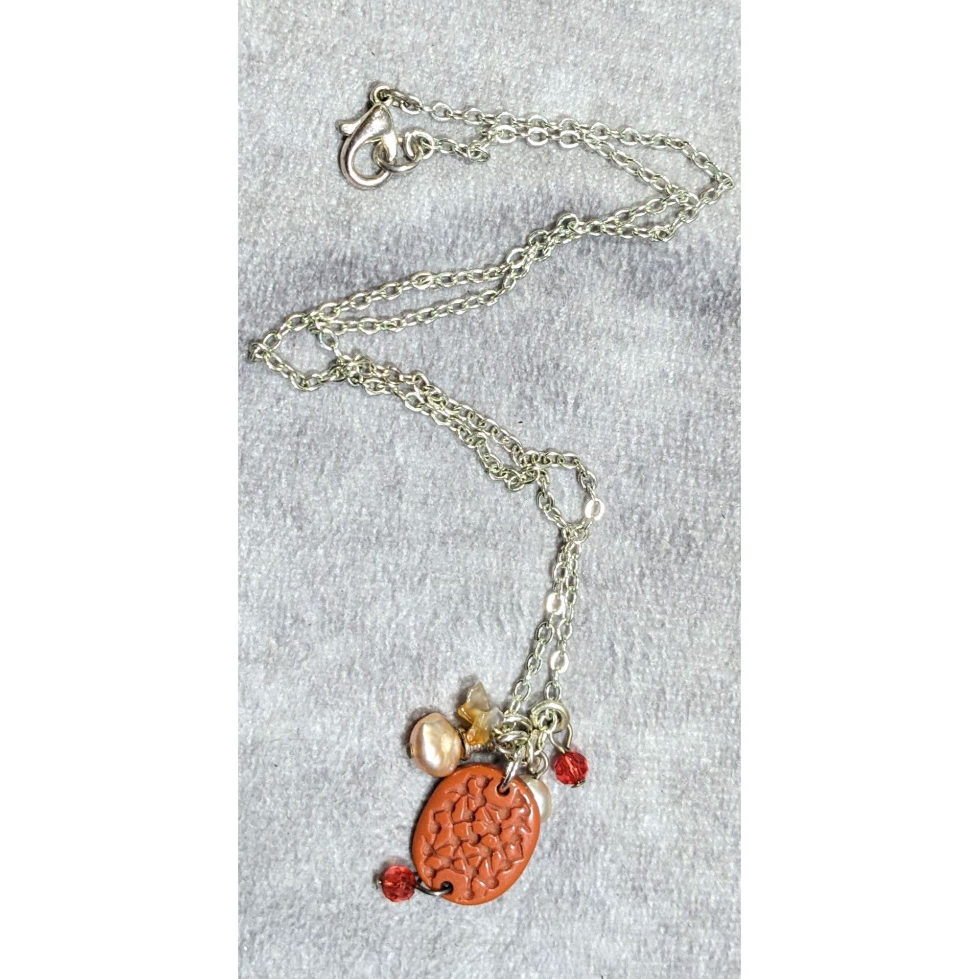 Other Nature Inspired Pink And Red Cluster Charm Pendant Necklace Size ONE SIZE - 6 Thumbnail