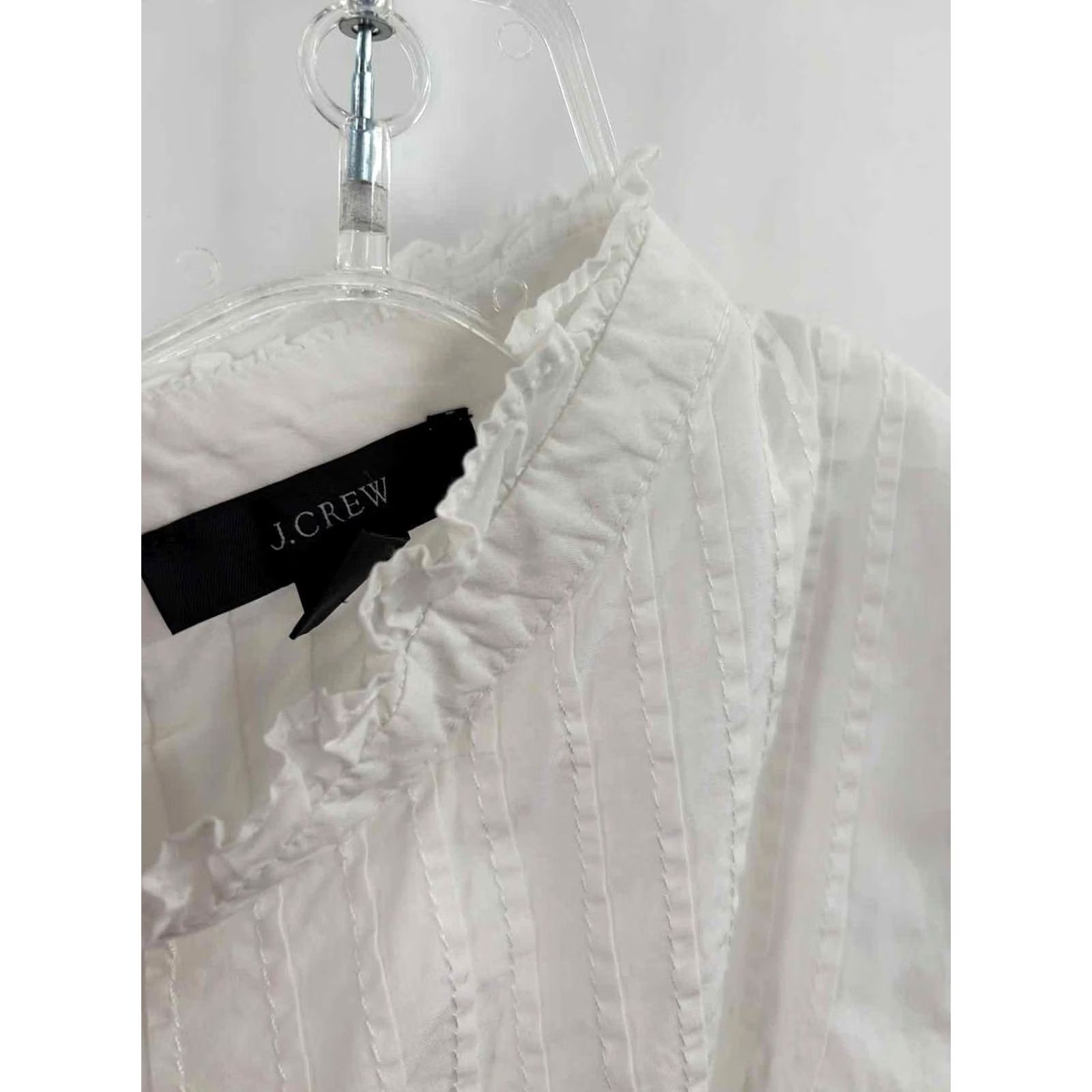 Vintage J Crew White Sleeveless Blouse Large Size L / US 10 / IT 46 - 3 Thumbnail
