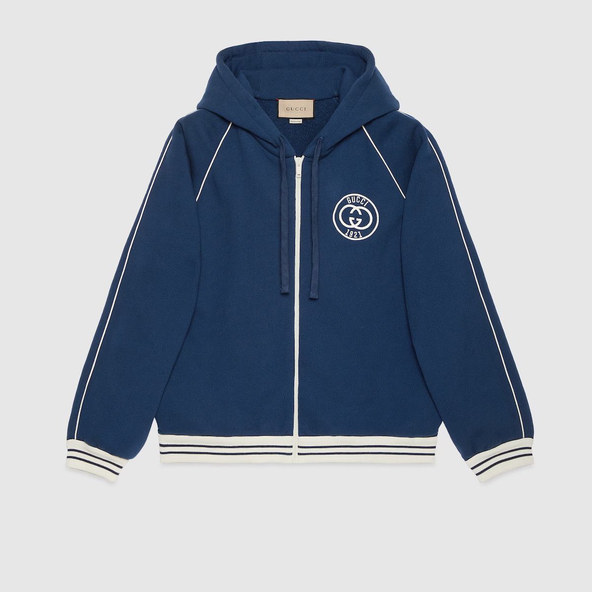 GUCCI パーカー　HOODIE ZIP MONOGRAM LOGO ‎ Gucci // Grey Logo Zip Up Hoodie – VSP Consignment