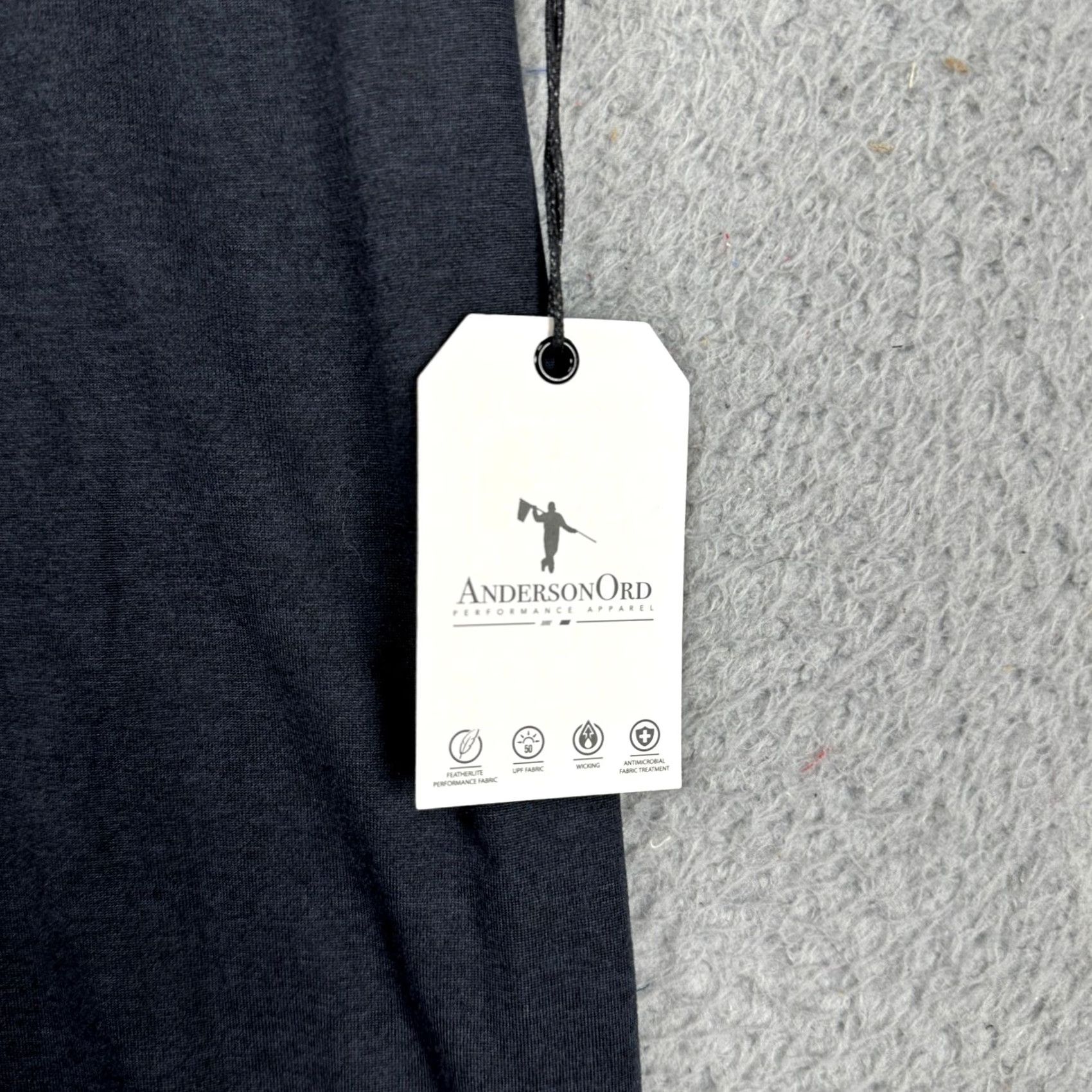 Vintage AndersonOrd Mens Golf Polo Shirt Large Black Short Sleeve Rugby Performance NEW Size US L / EU 52-54 / 3 - 6 Thumbnail