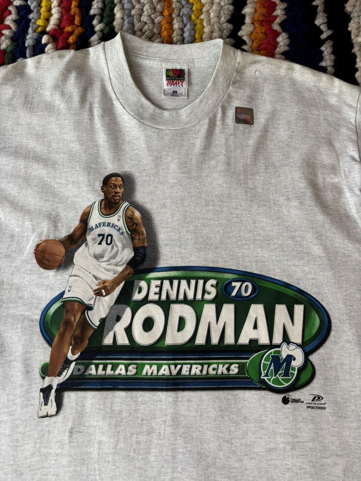 Vintage Vintage Dennis Rodman Tee Shirt Dallas Mavericks RARE Size US XL / EU 56 / 4 - 2 Thumbnail