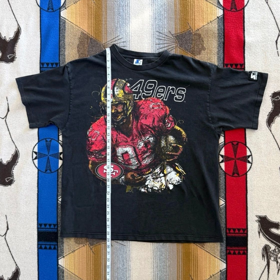 Starter VINTAGE Starter San Francisco 49ers NFL Football T-Shirt XL Men Black Crew Neck Short Sleeve 90s Sports Made In USA Size US XL / EU 56 / 4 - 7 Thumbnail