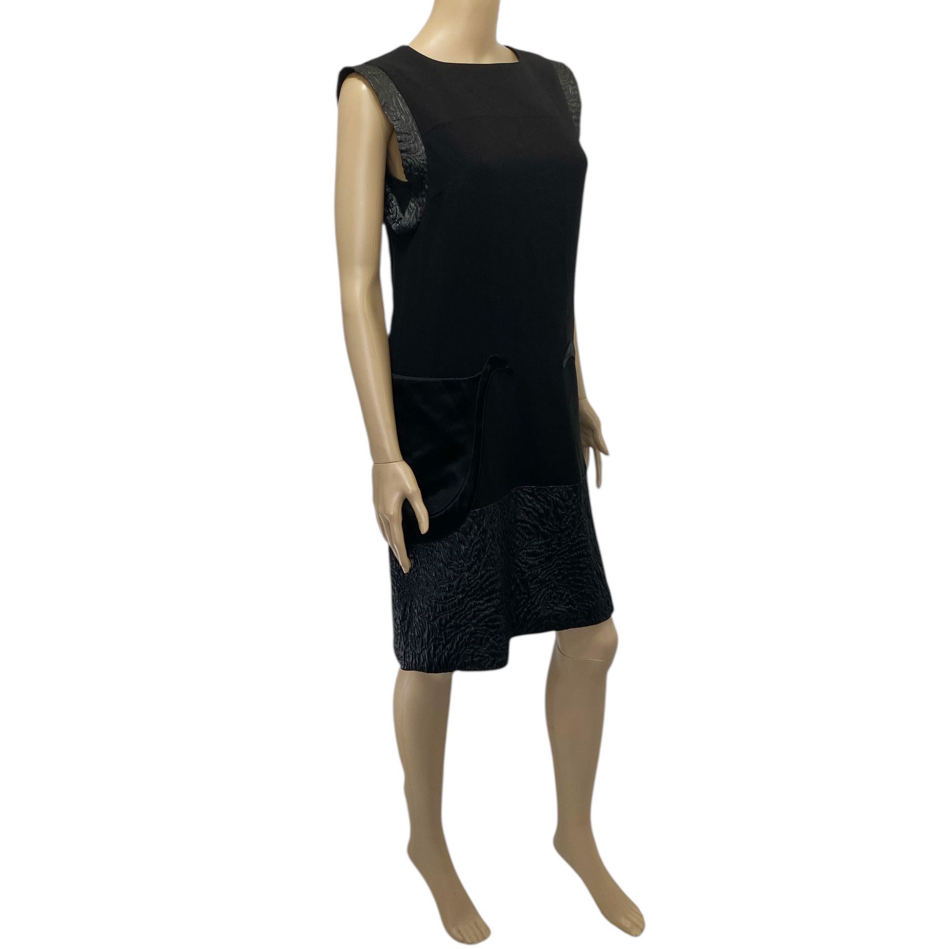 Tsumori Chisato Black Bird Pockets Jacquard Shift Dress Size M / US 6-8 / IT 42-44 - 3 Thumbnail