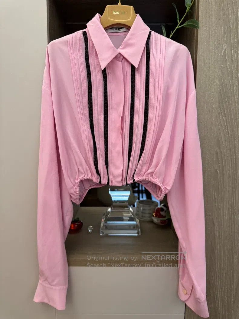Miu Miu Miu Miu 40 Pink silk shirt Size M / US 6-8 / IT 42-44 - 1 Thumbnail