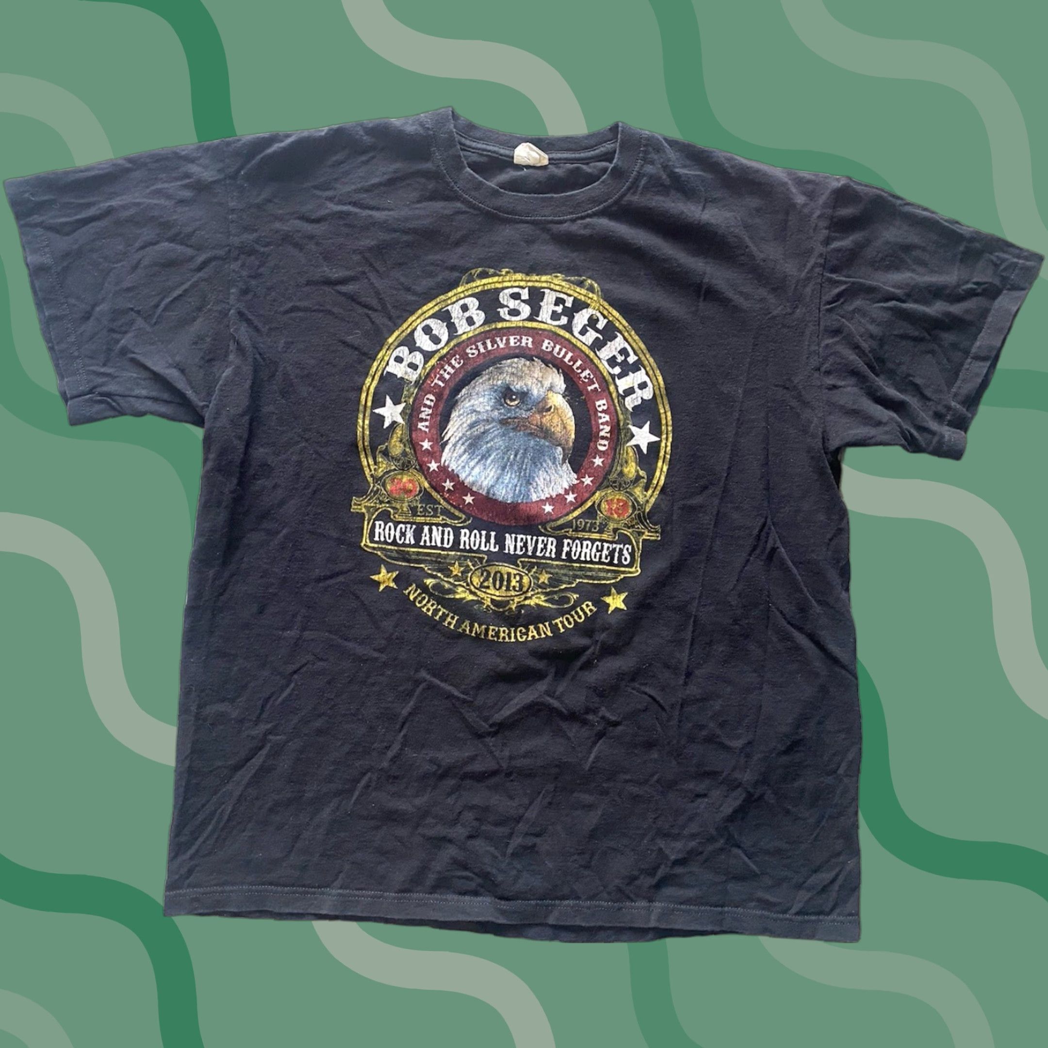 Anvil VINTAGE Anvil T Shirt 2013 Bob Seger Rock And Roll Never Forgets Tour Black Men’s XL Size US XL / EU 56 / 4 - 1 Thumbnail