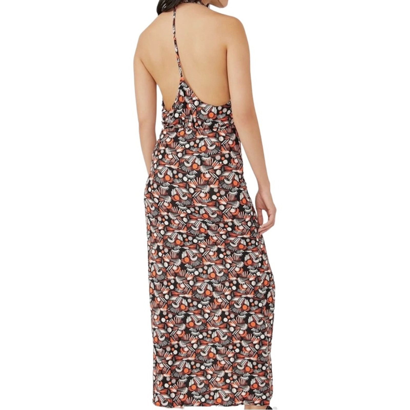 Free People Free People Daria Halter Maxi Dress Wrap Slit Plunge Large Size L / US 10 / IT 46 - 7 Thumbnail