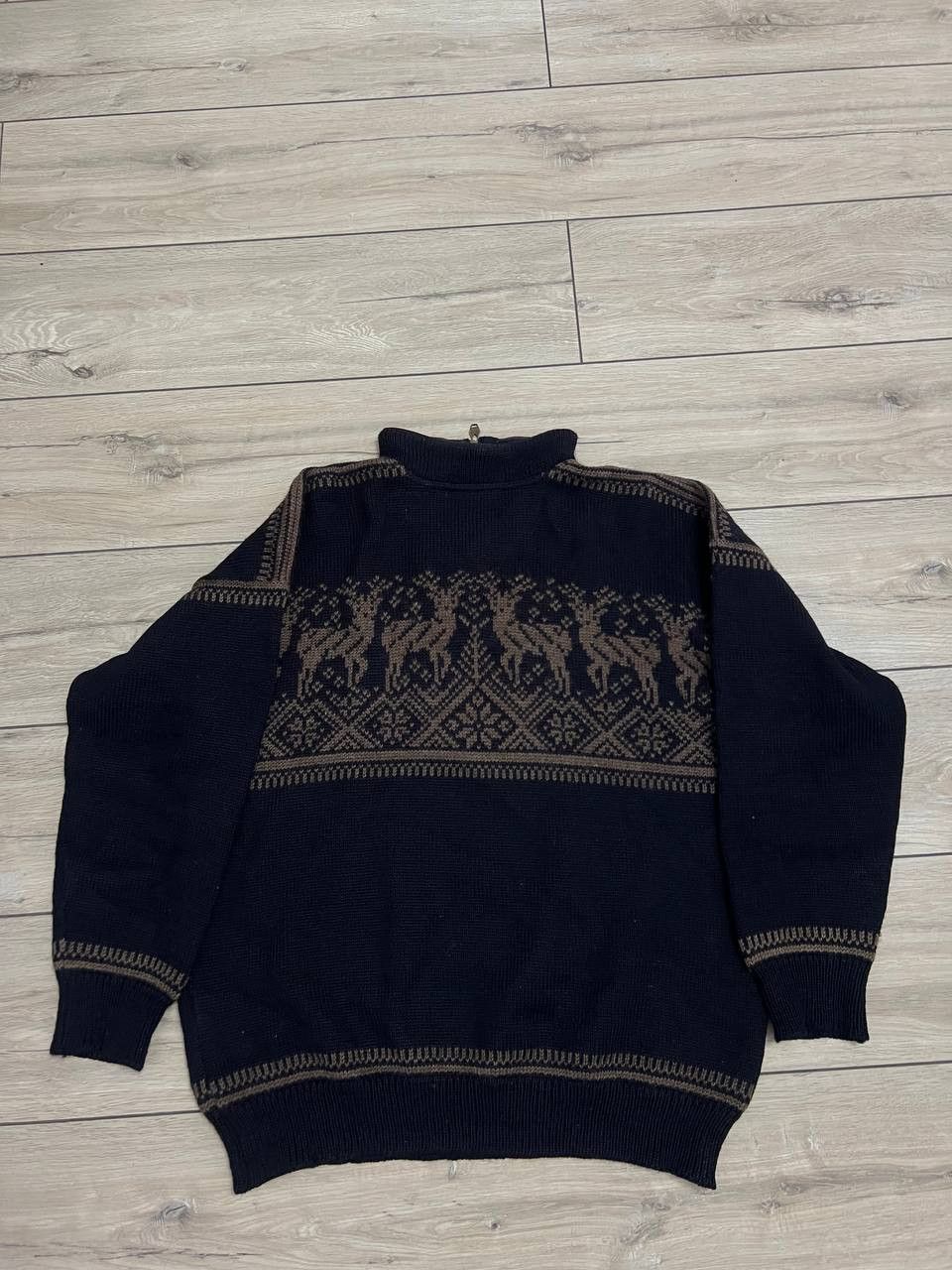 Dale Of Norway × Vintage Dale of Norway Sport 1/4 Deer Fair Isle Wool Knit Sweater L Size US L / EU 52-54 / 3 - 3 Thumbnail