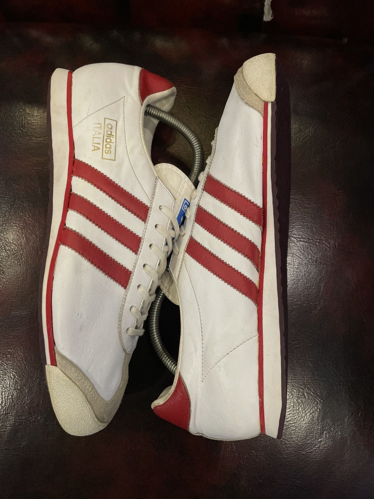 Adidas Vintage Adidas Italia 2005 Leather White/Red Size US 10 / EU 43 - 3 Thumbnail