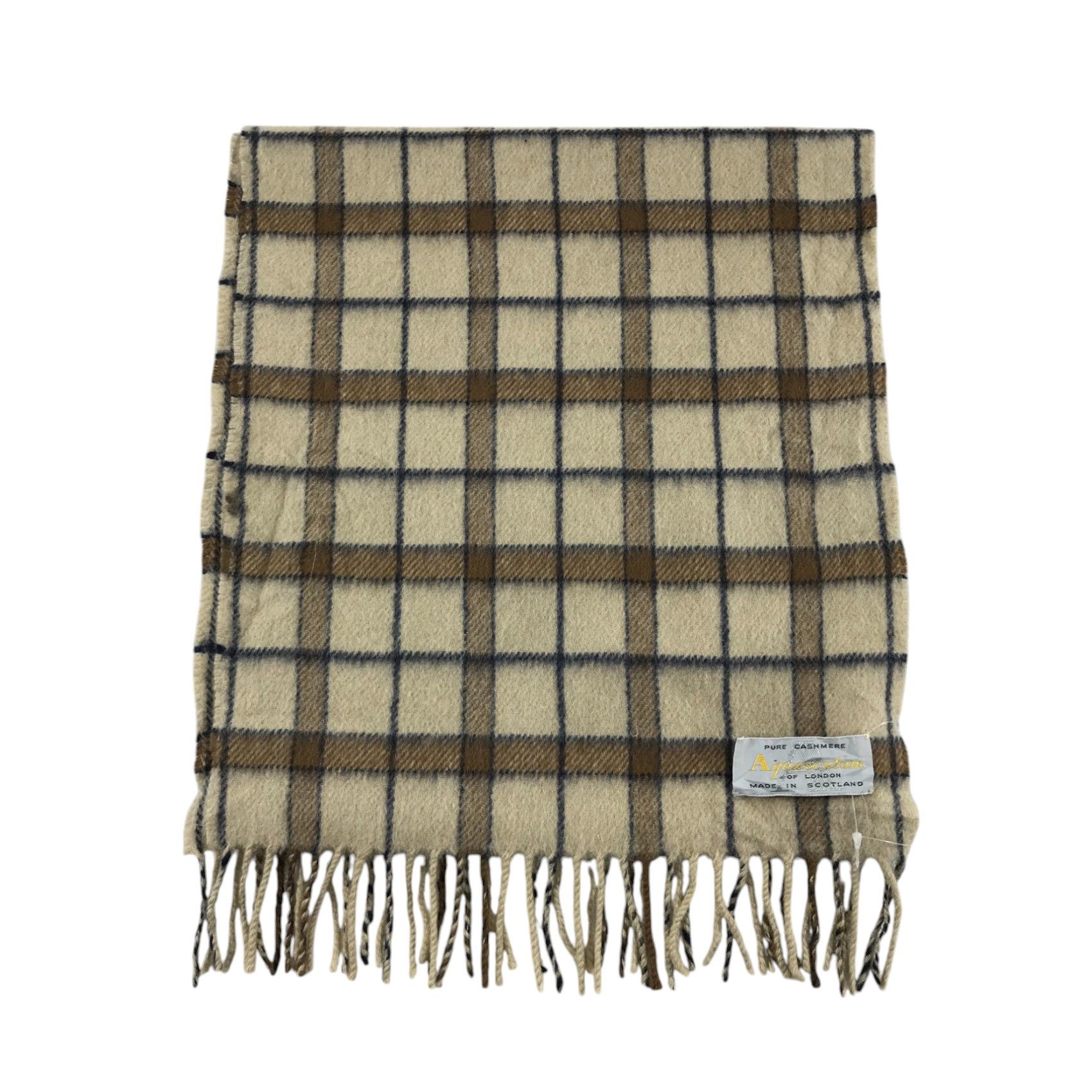 Aquascutum × Vintage Aquascutum Scarf / Muffler / Neckwear - WW1222 Size ONE SIZE - 2 Thumbnail