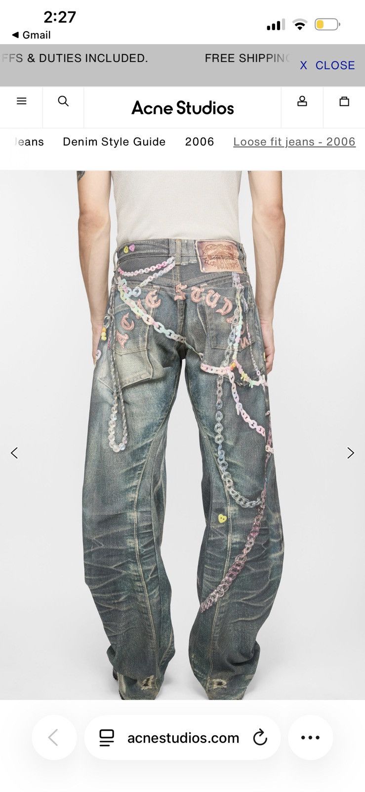 Acne Studios Loose Fit Jeans - 2006 Size US 34 / EU 50 - 10 Thumbnail