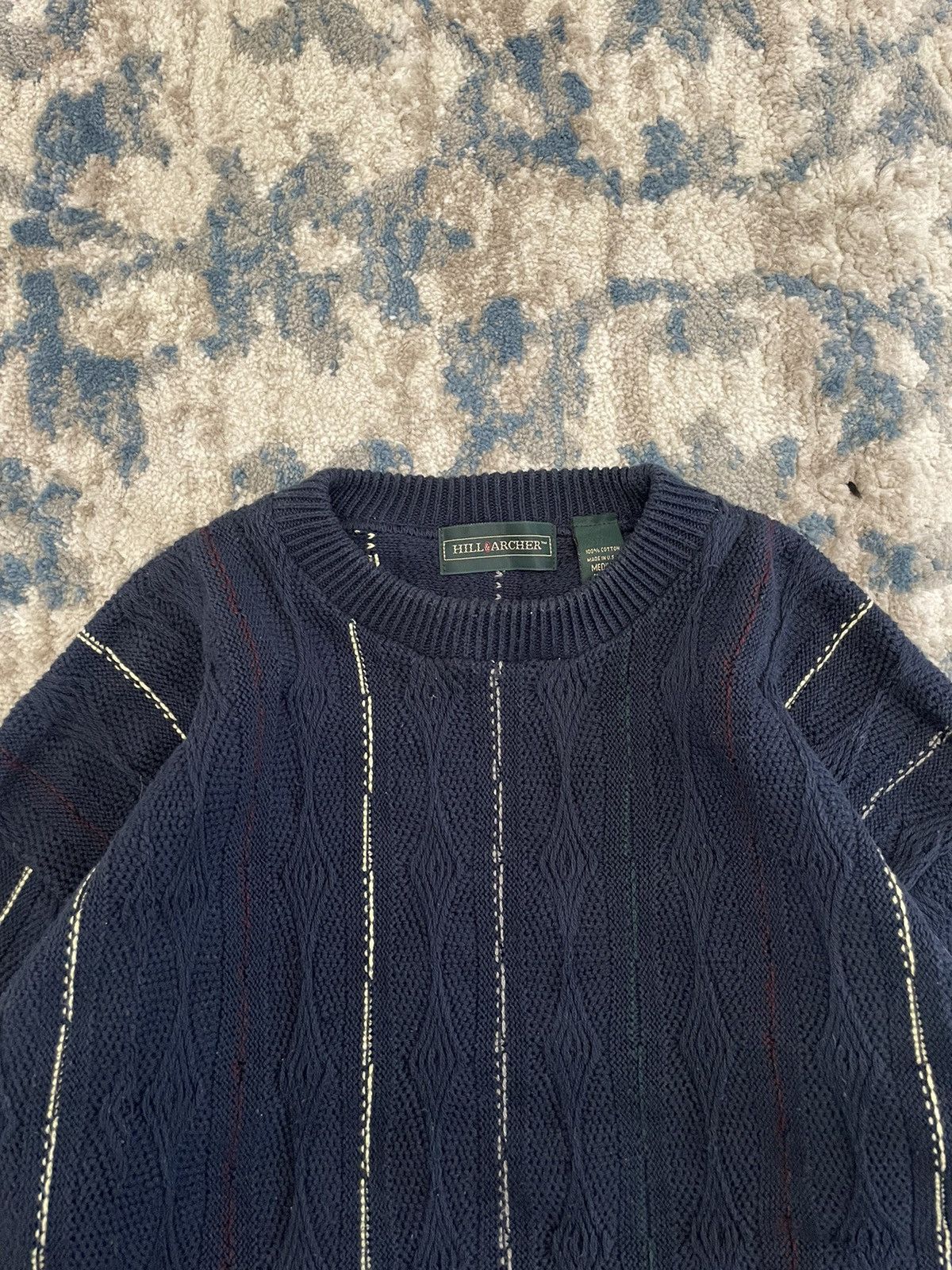 Vintage Vintage 90s 3D Coogi Style Sweater Knit Tundra Our Legacy Size US M / EU 48-50 / 2 - 2 Thumbnail