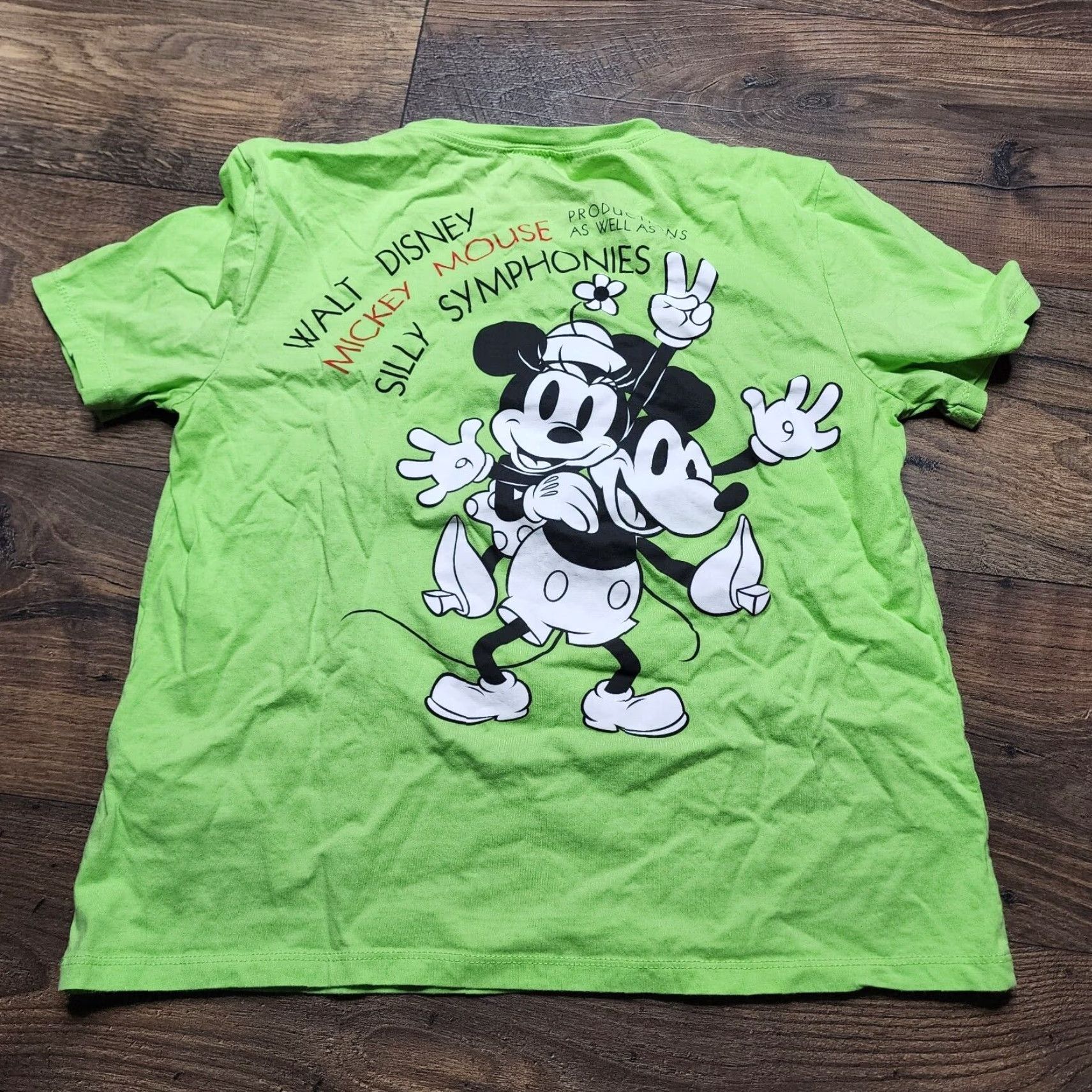 Zara Zara Disney Mickey Mouse T-Shirt Juniors M Short Sleeve Crew Neck Green Cartoon Casual Lightweight Mens Size M / US 6-8 / IT 42-44 - 2 Thumbnail