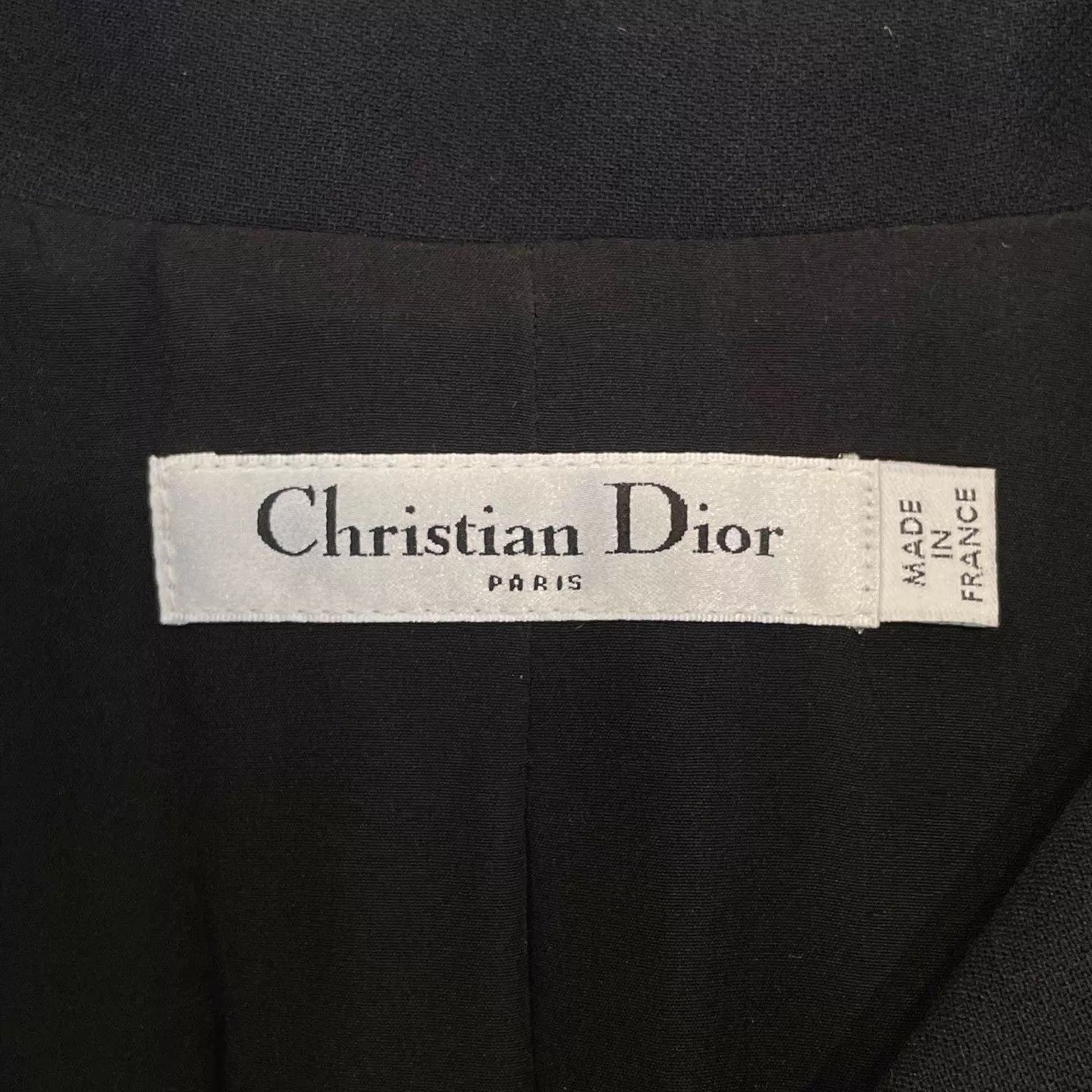 Dior Dior Black Oversized Lapel Belted Blazer Dress Size XS / US 0-2 / IT 36-38 - 5 Thumbnail