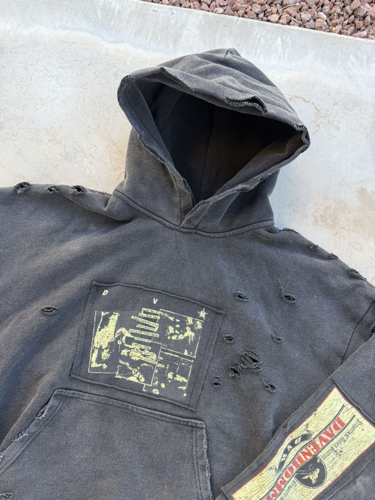 Other Daven Homme Ramone Patch Hoodie – Distressed Large Size US L / EU 52-54 / 3 - 3 Thumbnail