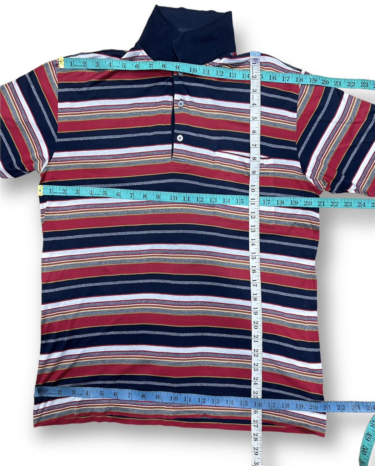 Lanvin × Vintage Vintage Lanvin Paris Single Stitch Stripe Polo Tee A229 Size US M / EU 48-50 / 2 - 4 Thumbnail