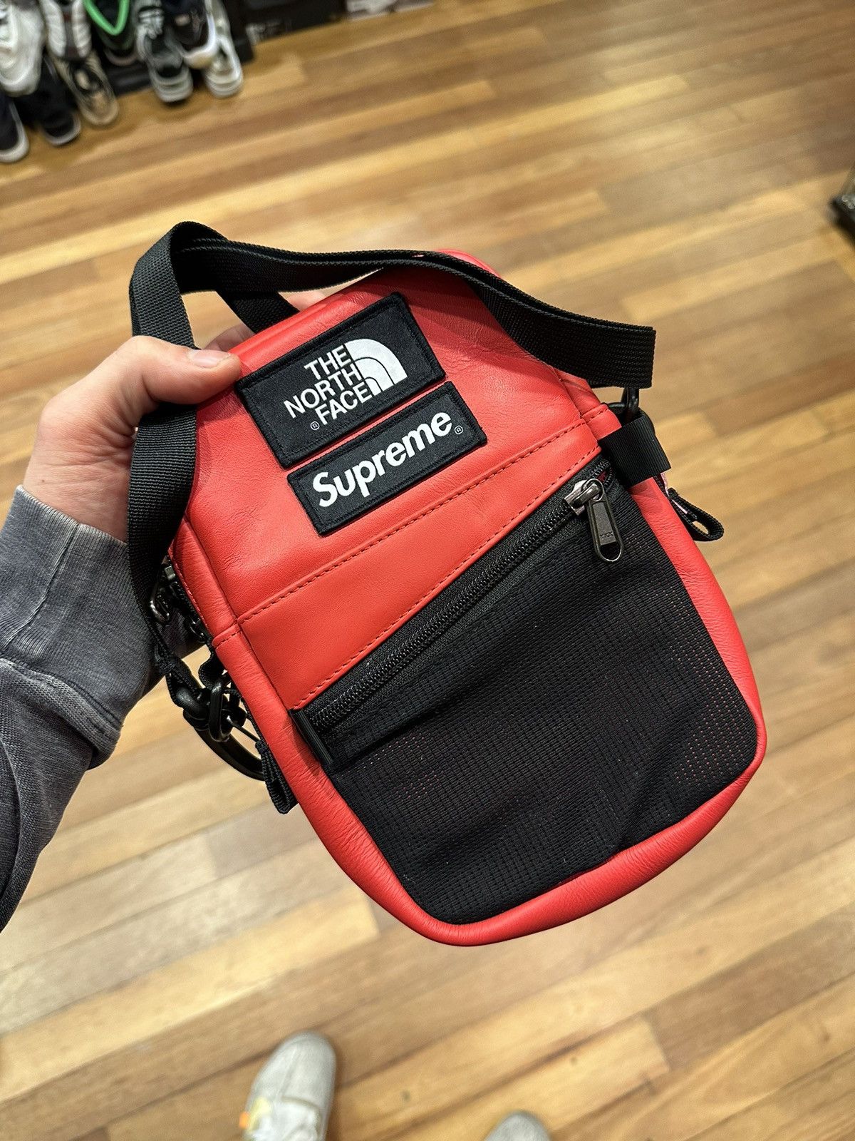 Supreme The North Face Supreme northface leather side bag Grailed