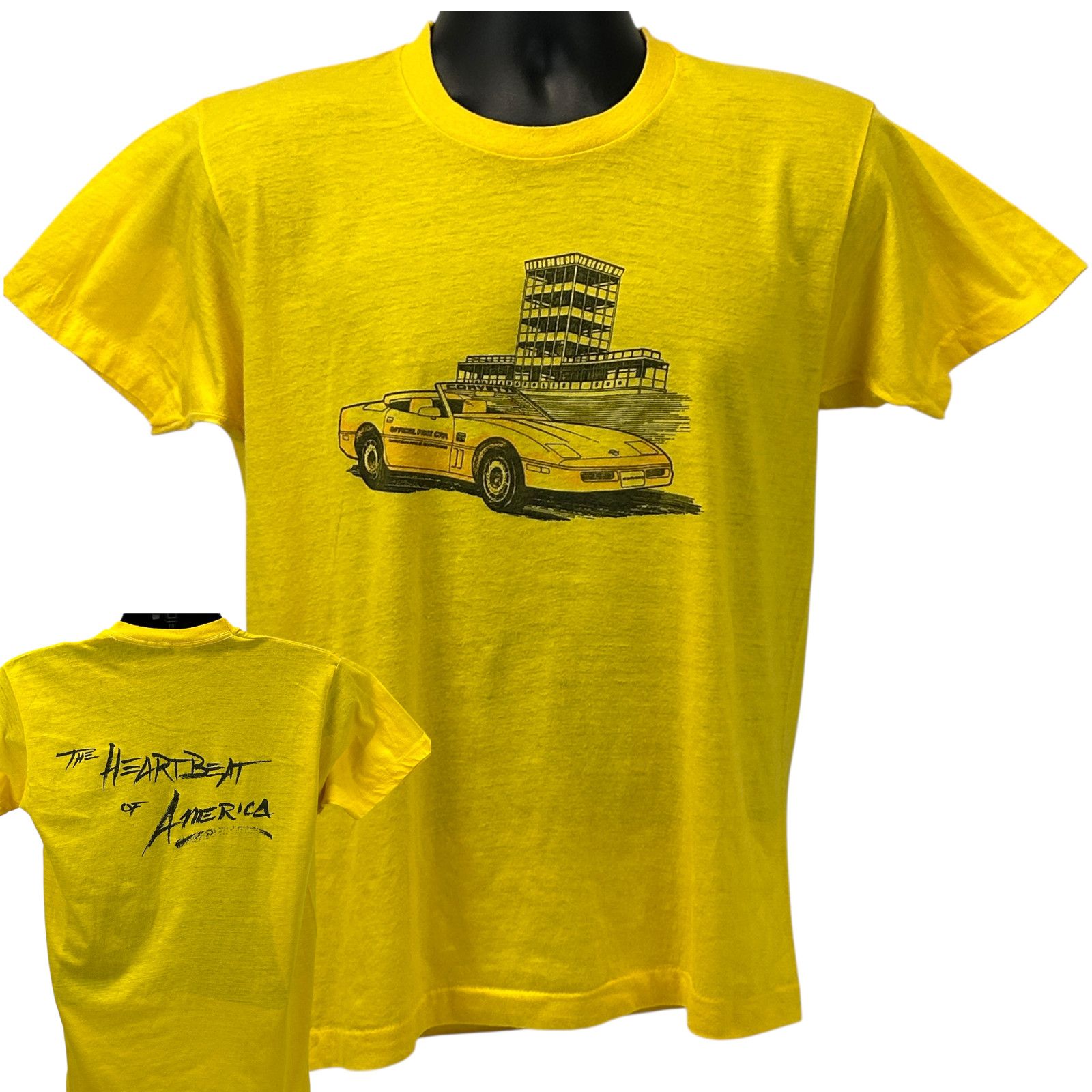 Vintage Vintage 80s Corvette Pace Car T Shirt C4 Indy 500 M Medium Size US M / EU 48-50 / 2 - 1 Thumbnail