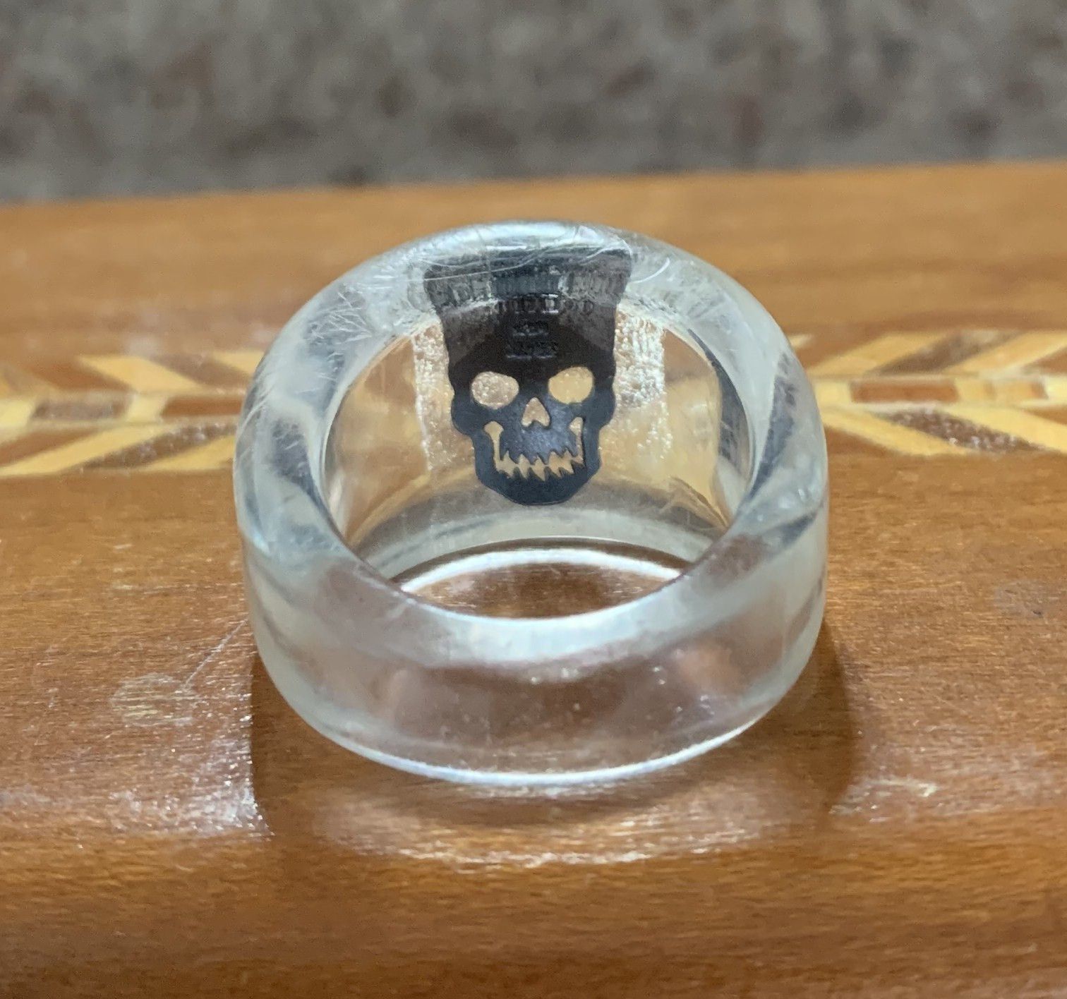 Number (N)ine SS05 Nightcrawler Acrylic Silver Skull Ring Size ONE SIZE - 6 Thumbnail