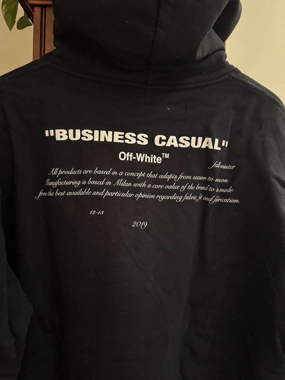 Off-White Off-White Black Business Casual Hoodie Fall/Winter 2019 Size US M / EU 48-50 / 2 - 6 Thumbnail