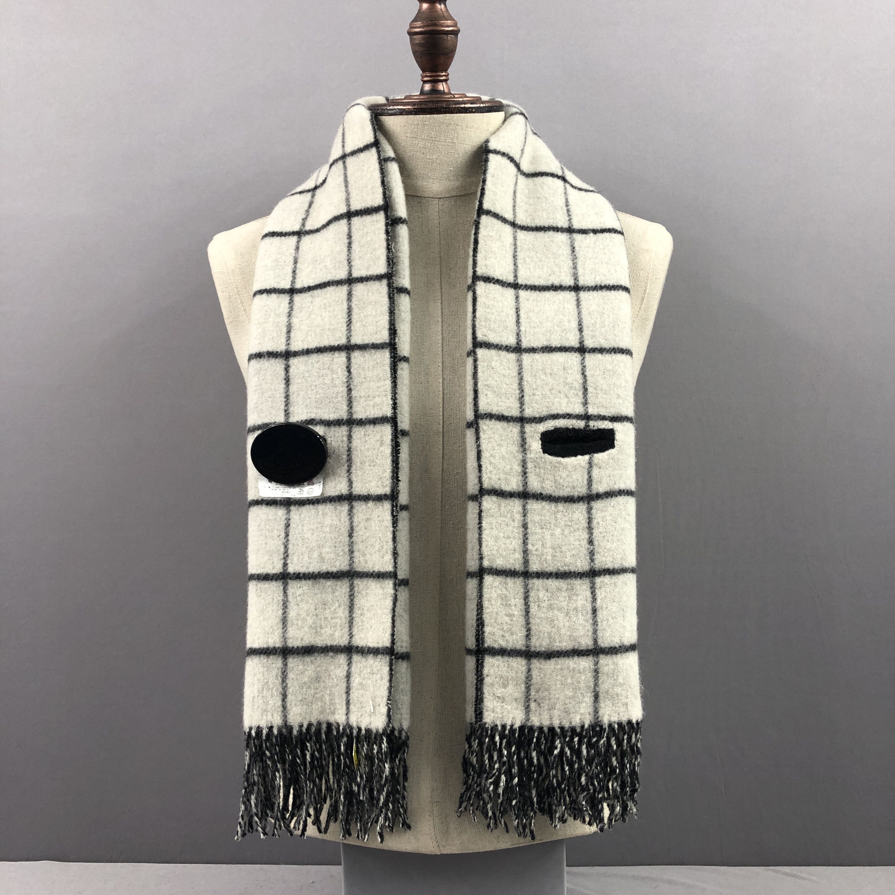 Japanese Brand Vintage Vivienne Westwood Scarf Muffler Orbs Wool Scarves. Size ONE SIZE - 1 Thumbnail