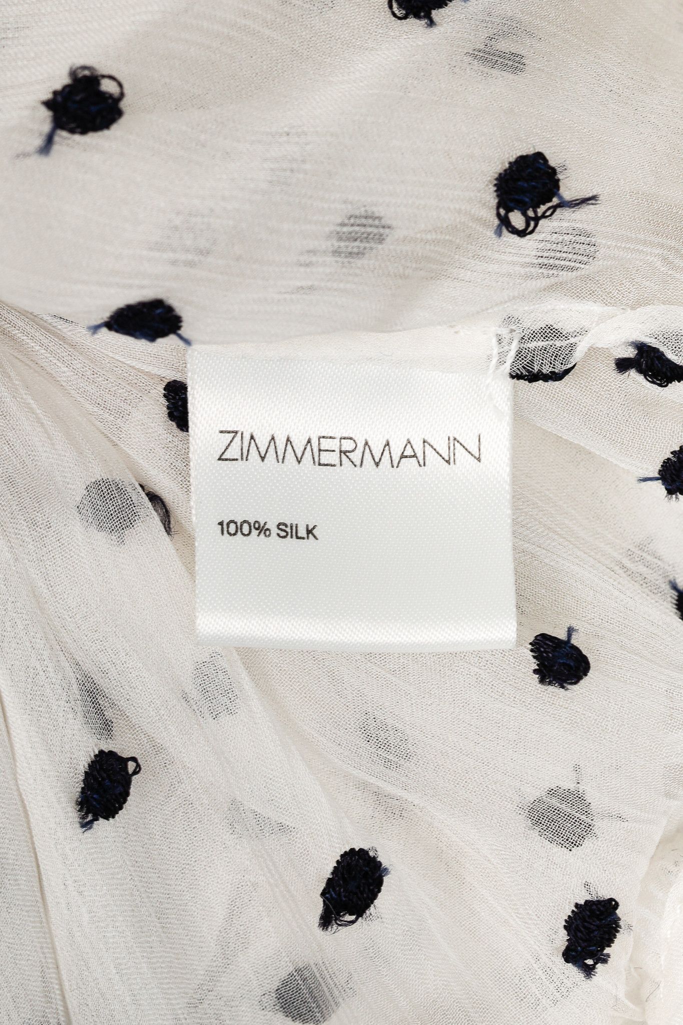 Zimmermann Zimmermann Adorn White Polka-Dot Silk Ruffle Wrap Dress Size S / US 4 / IT 40 - 8 Thumbnail