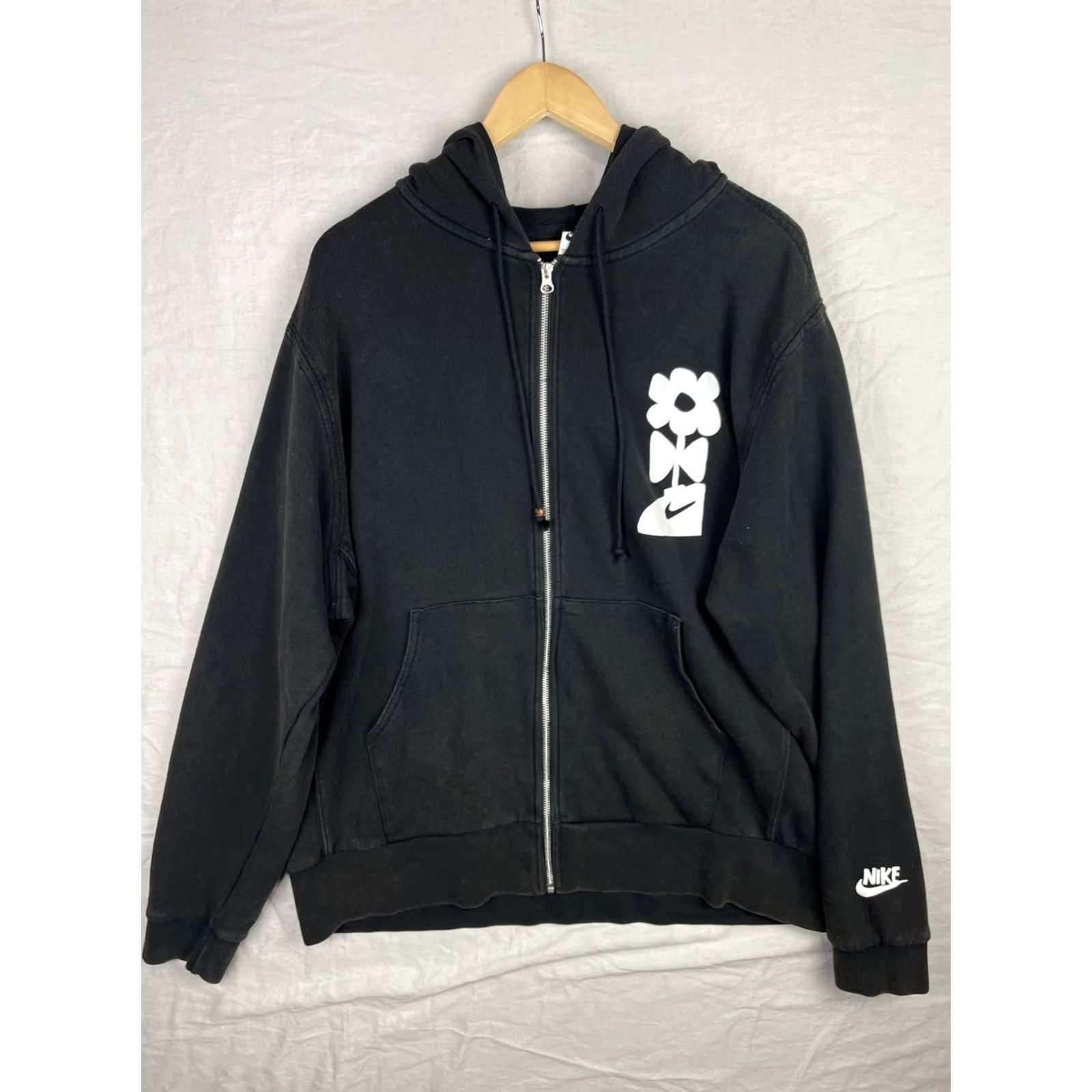 Nike Nike Hoodie Mens 2XL Sportswear Have A Nice Day Full Zip Washed Terry Black Size US XXL / EU 58 / 5 - 2 Thumbnail