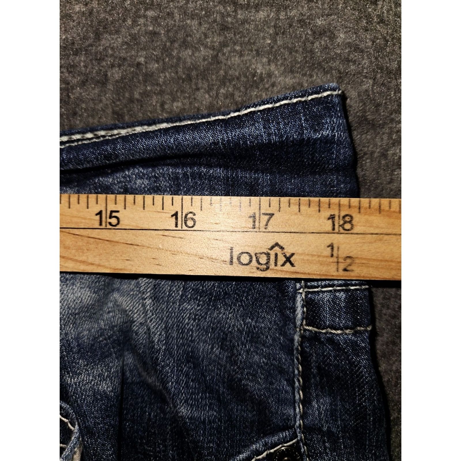 Vintage BKE Seth Jeans Men 36S Straight Leg Blue Denim Stretch Embroidered Preppy Size US 36 / EU 52 - 4 Thumbnail