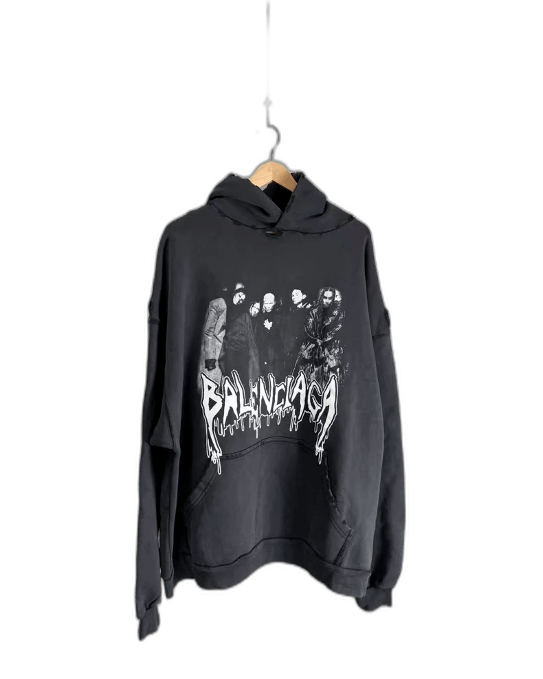 Balenciaga Balenciaga Black Graphic Hoodie SS25 New Collection-2506 Size US S / EU 44-46 / 1 - 1 Thumbnail