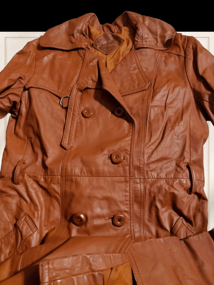 Other Women's Vintage 1970's Leather Trench Coat Dav Mark M Size M / US 6-8 / IT 42-44 - 2 Thumbnail