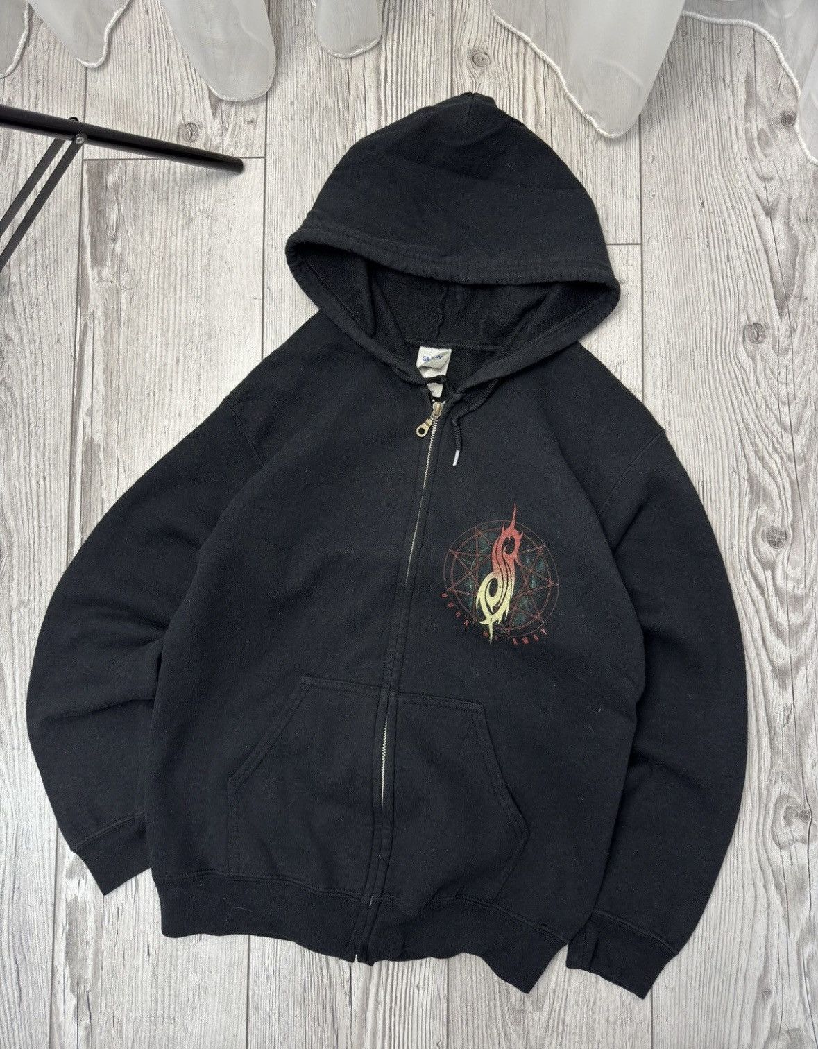 Band Tees × Vintage Vintage Slipknot Rare big logo 00s zip hoodie Size US S / EU 44-46 / 1 - 4 Thumbnail