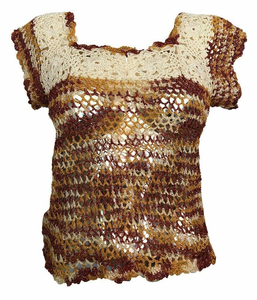 Designer Pre Owned Hand Made Crocheted Blouse S Size S / US 4 / IT 40 - 1 Thumbnail