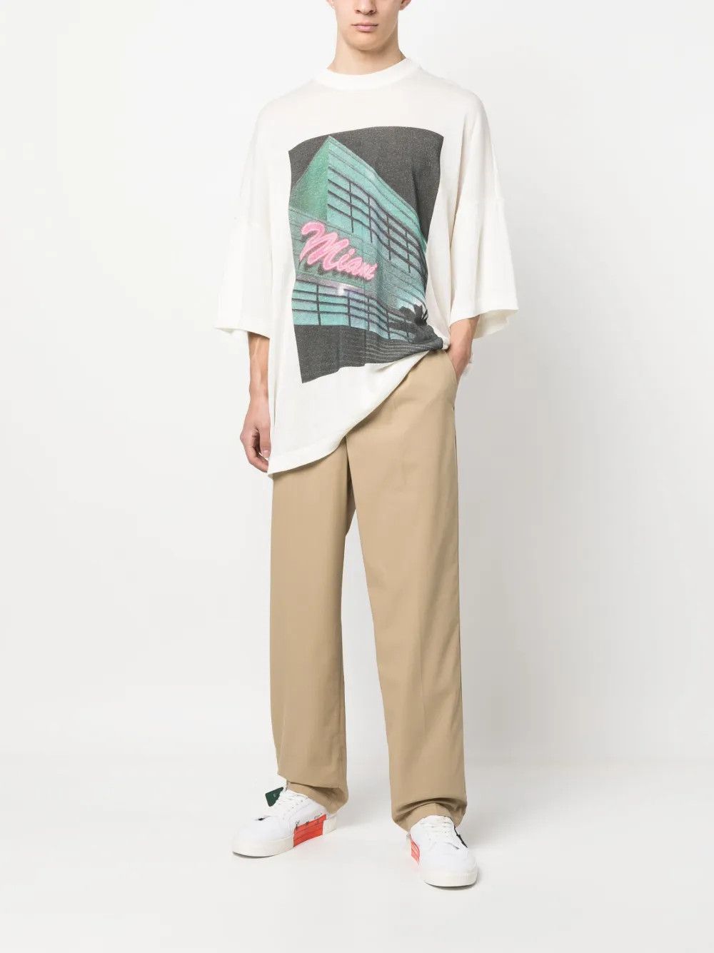 Palm Angels o1y0325 Casual Pant in Beige Size US 32 / EU 48 - 5 Thumbnail