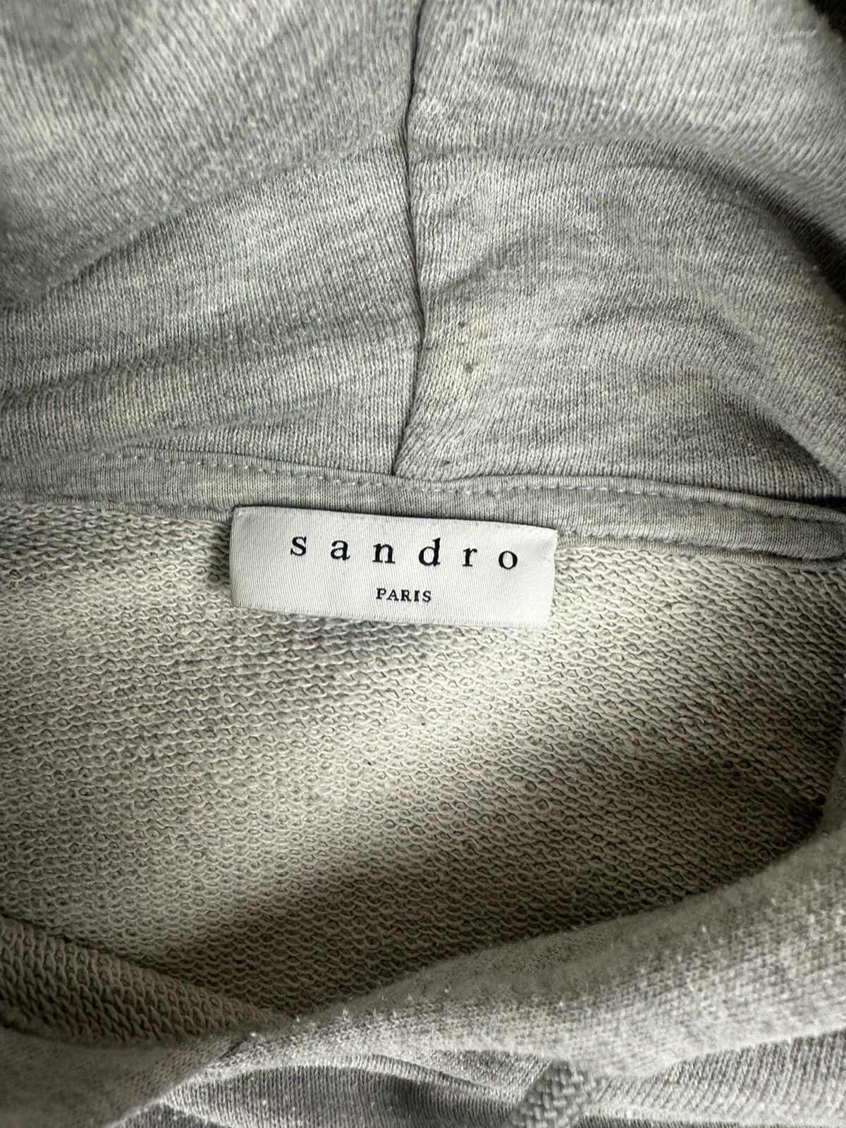 Sandro Sandro Mens Luxury Lampas Silver Pullover Hoodie Size US M / EU 48-50 / 2 - 9 Thumbnail