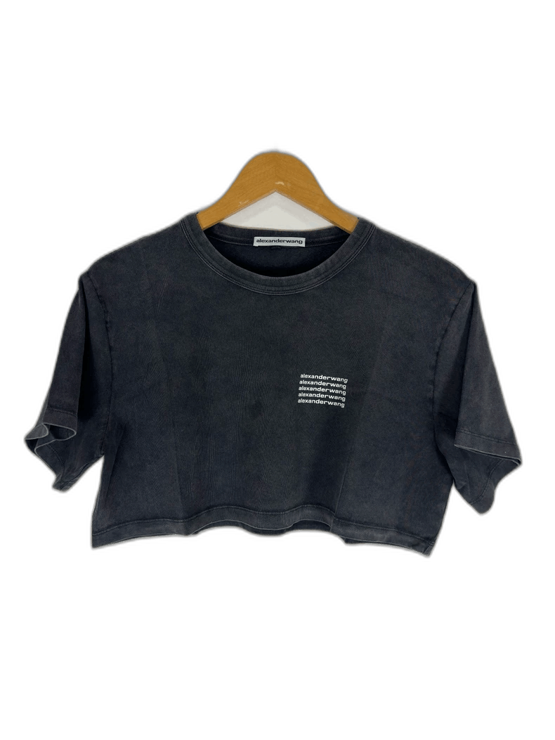 Alexander Wang Short Sleeve Crop Top-yf