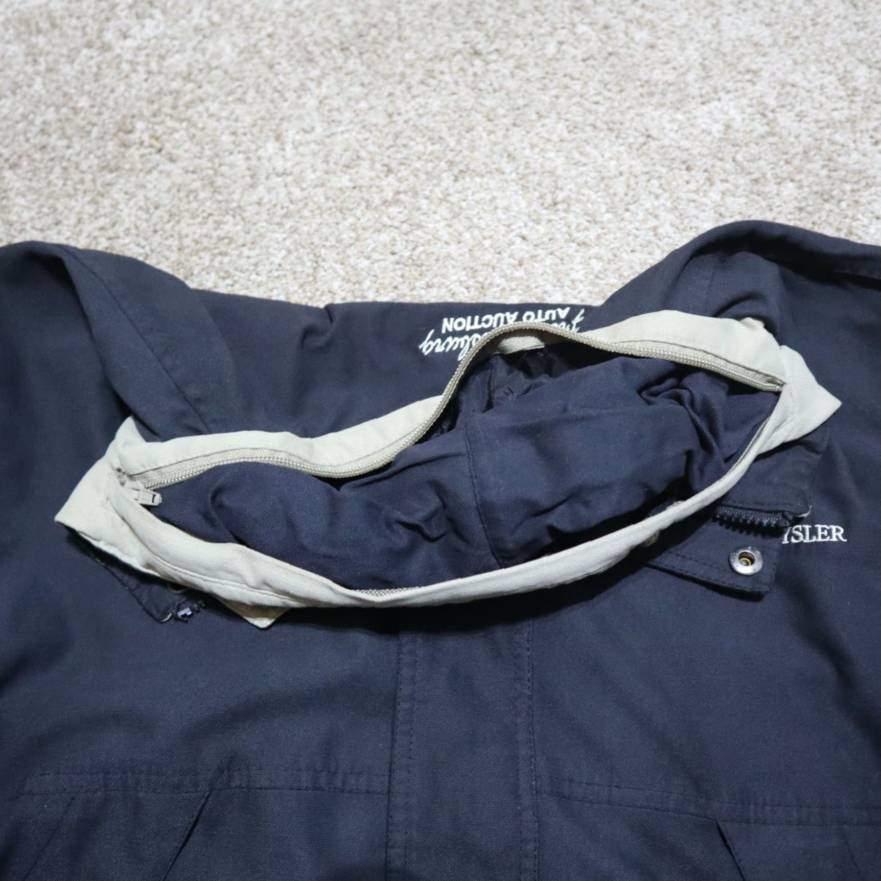 Port Authority Port Authority Jacket Embroidered Windbreaker Hooded Black Mens XL Manhelm Daimler Chrysler (no extra info) Size US XL / EU 56 / 4 - 5 Thumbnail