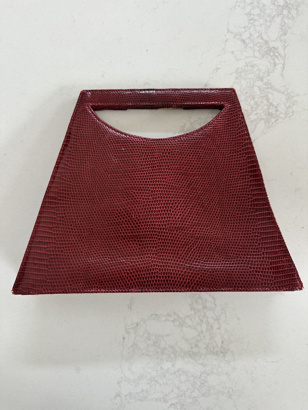 Other Siso made In Italy Handbag Red snakeskin Leather VINTAGE Size ONE SIZE - 1 Thumbnail