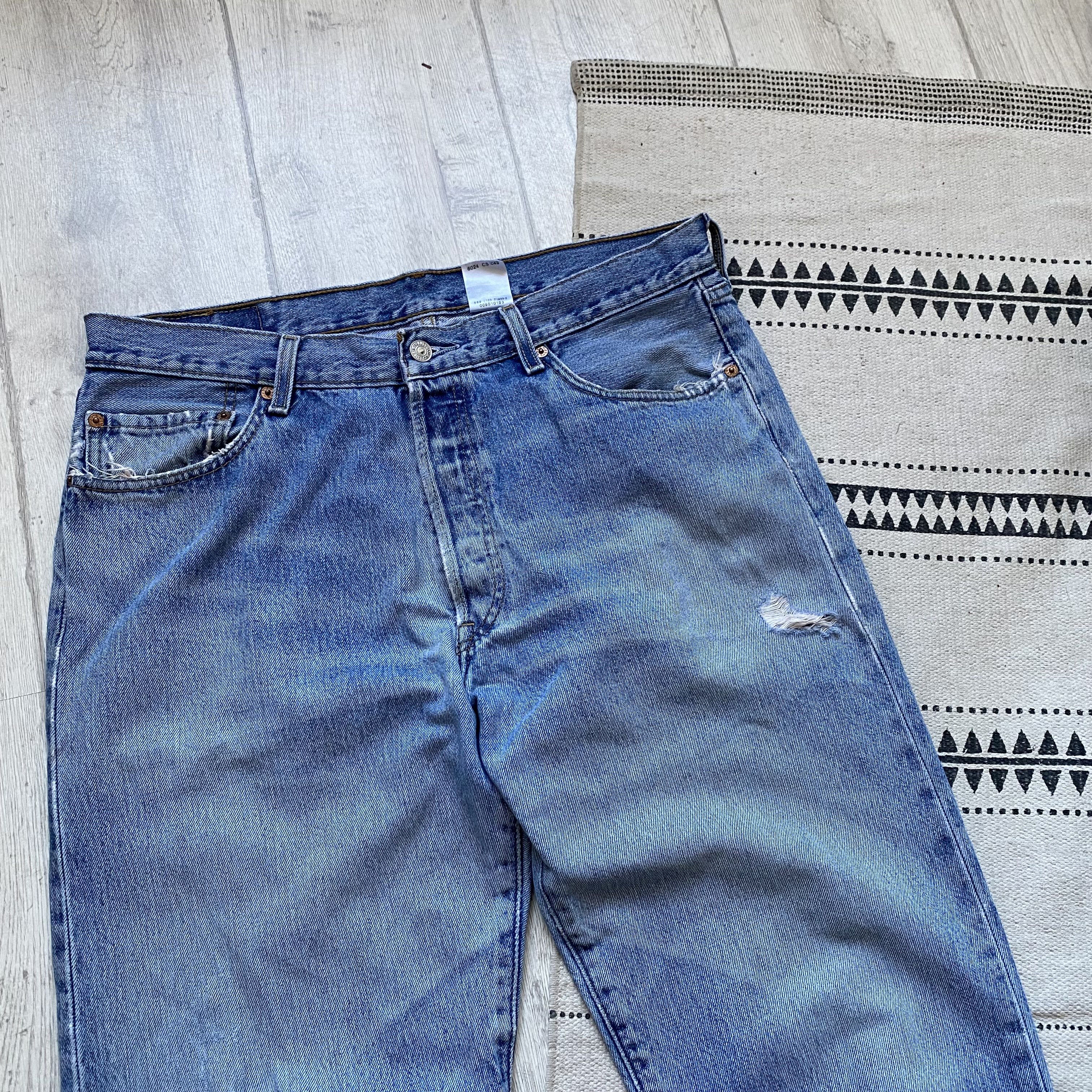 Levi's Vintage Clothing 👖Vintage 90's Levis jeans 501 Distressed Denim pants Y2K Size US 34 / EU 50 - 2 Thumbnail
