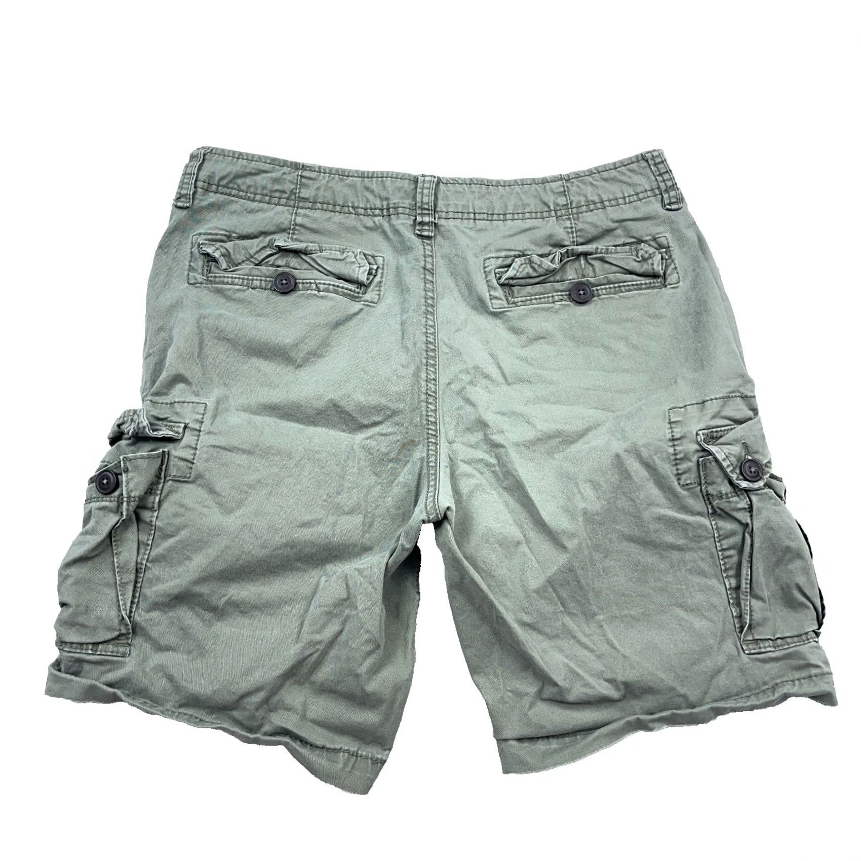 Vintage Aeropostale Cargo Shorts Men 33 Olive Green Twill Military Preppy Adult Size US 33 - 2 Thumbnail