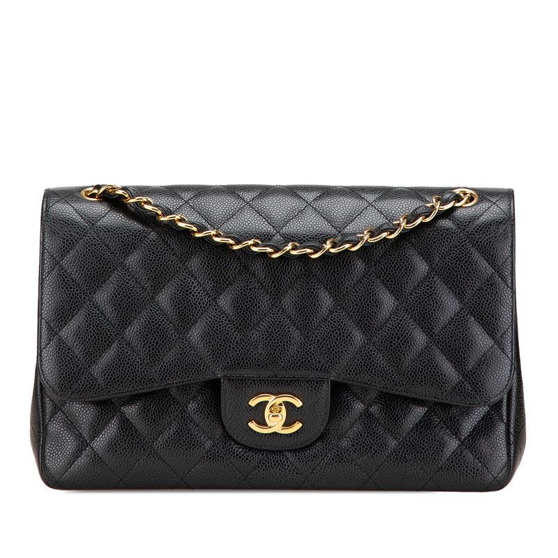 Chanel Chanel Classic Flap Caviar Shoulder Bag Leather Shoulder Bag in Black, Women's