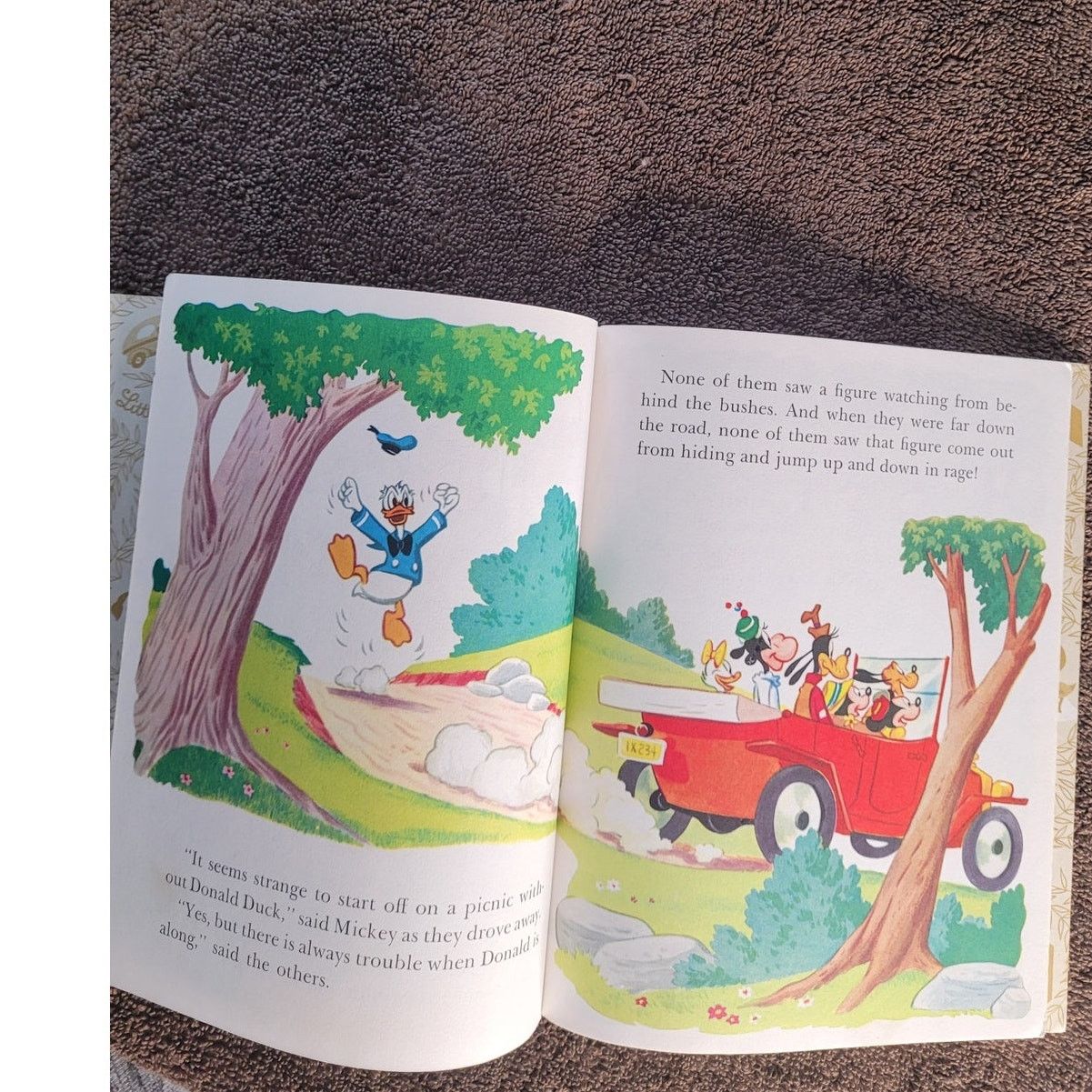Disney Mickey Mouse's Picnic Children Story Book Vintage 1950 Size ONE SIZE - 4 Thumbnail