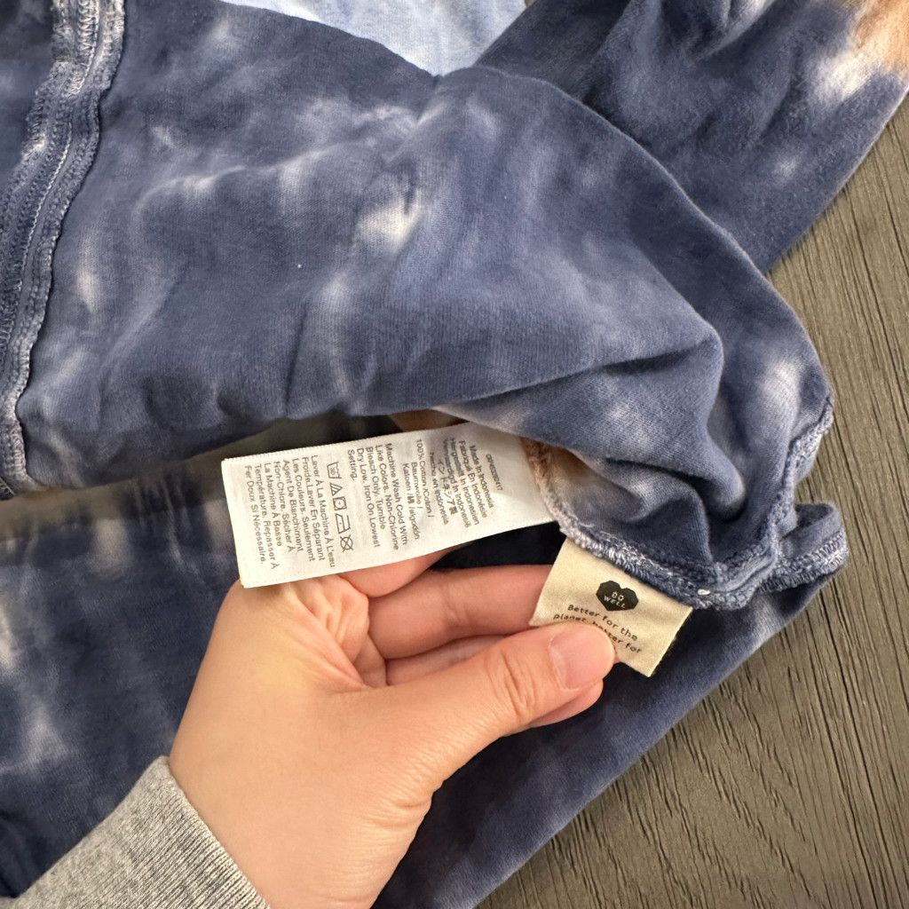 Madewell Cream Brown Blue Tie-Dye Newville Tee Size S / US 4 / IT 40 - 7 Thumbnail