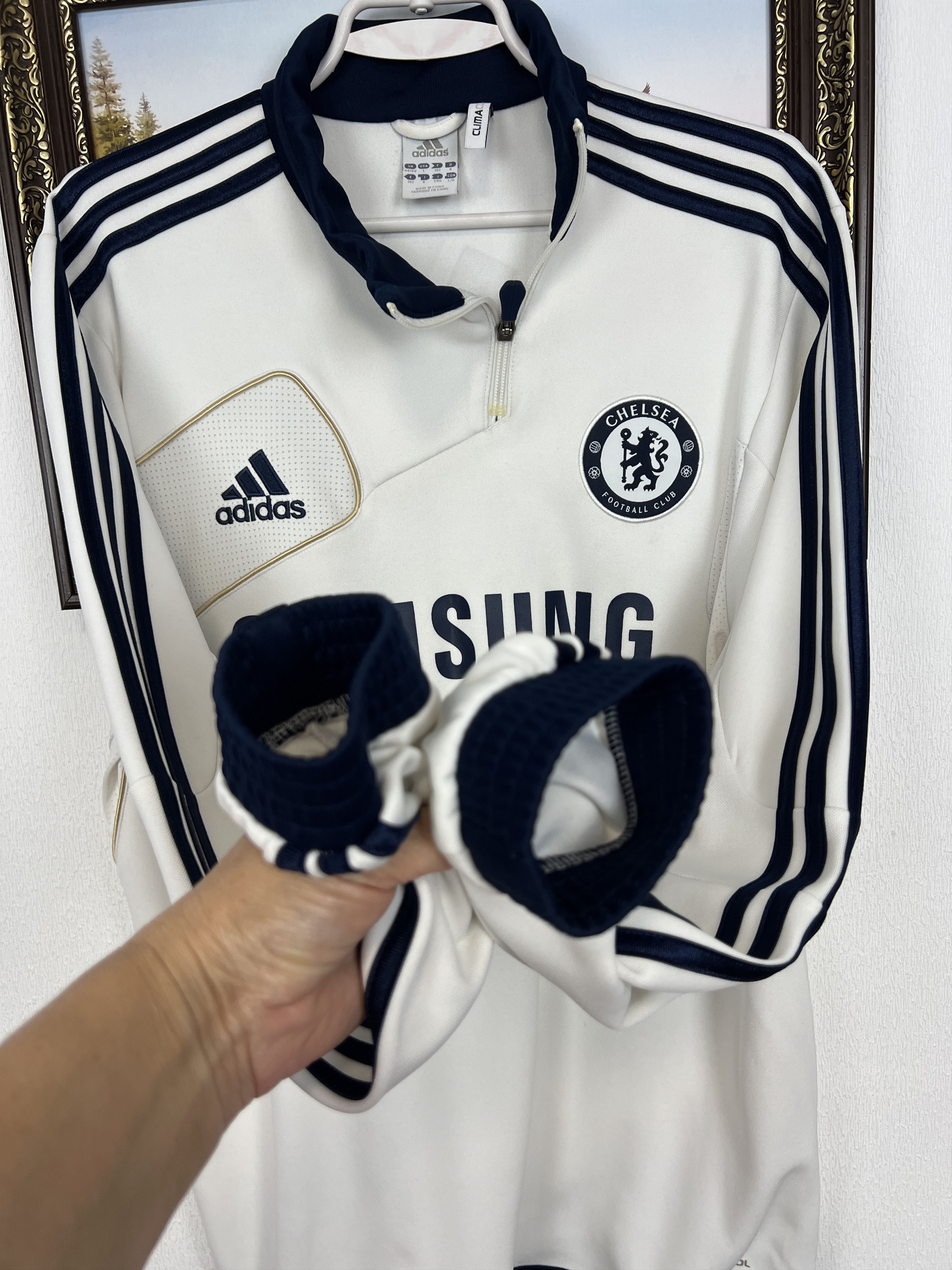 Adidas Vintage Adidas Chelsea Football Sweatshirt Train Jacket Size US L / EU 52-54 / 3 - 6 Thumbnail